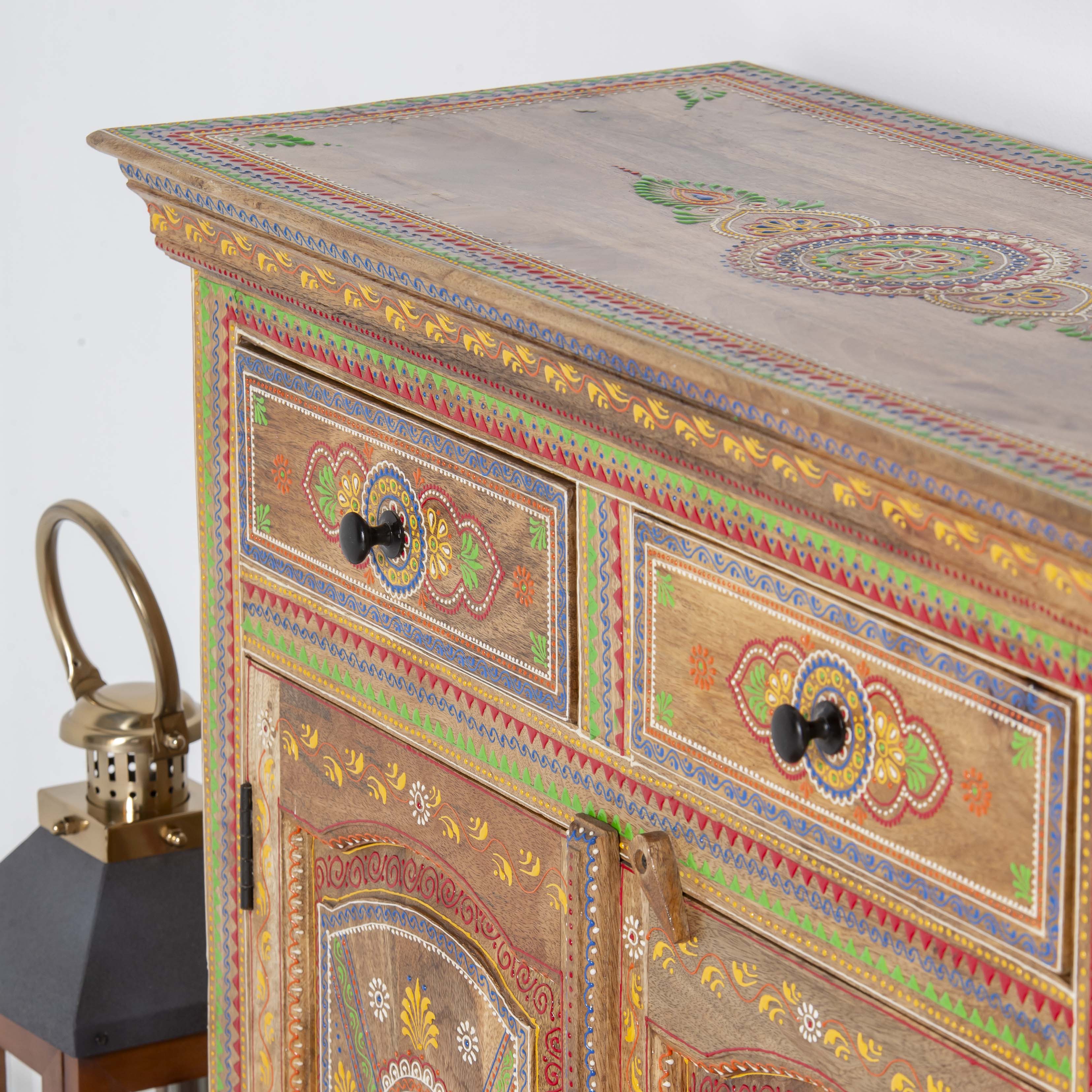 ELMORA PAINTING WOODEN SIDEBOARD - Art and craft furniture