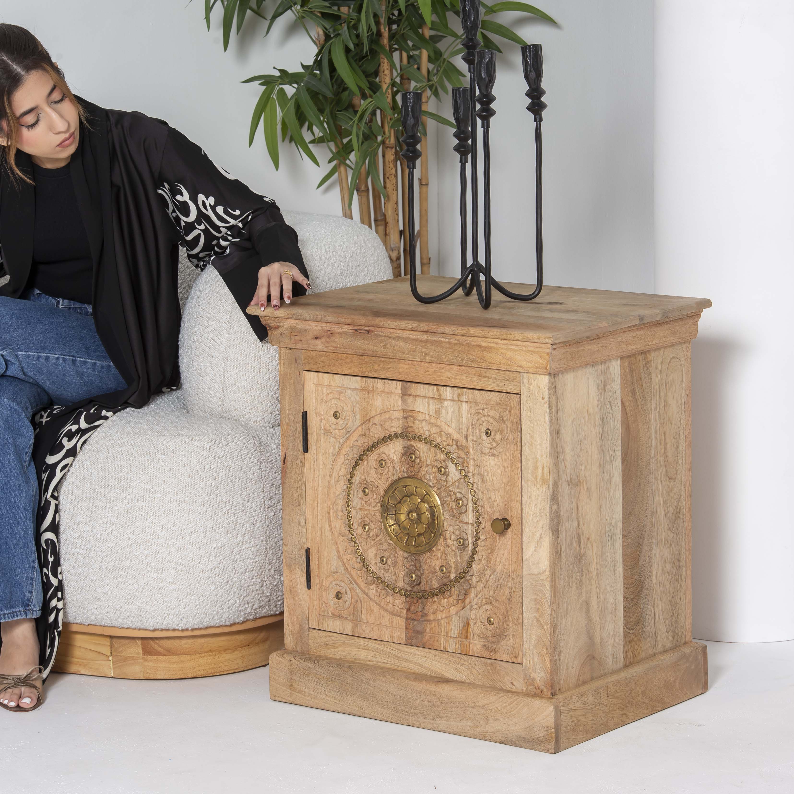 GOLD COAT BEDSIDE TABLE - Art and craft furniture