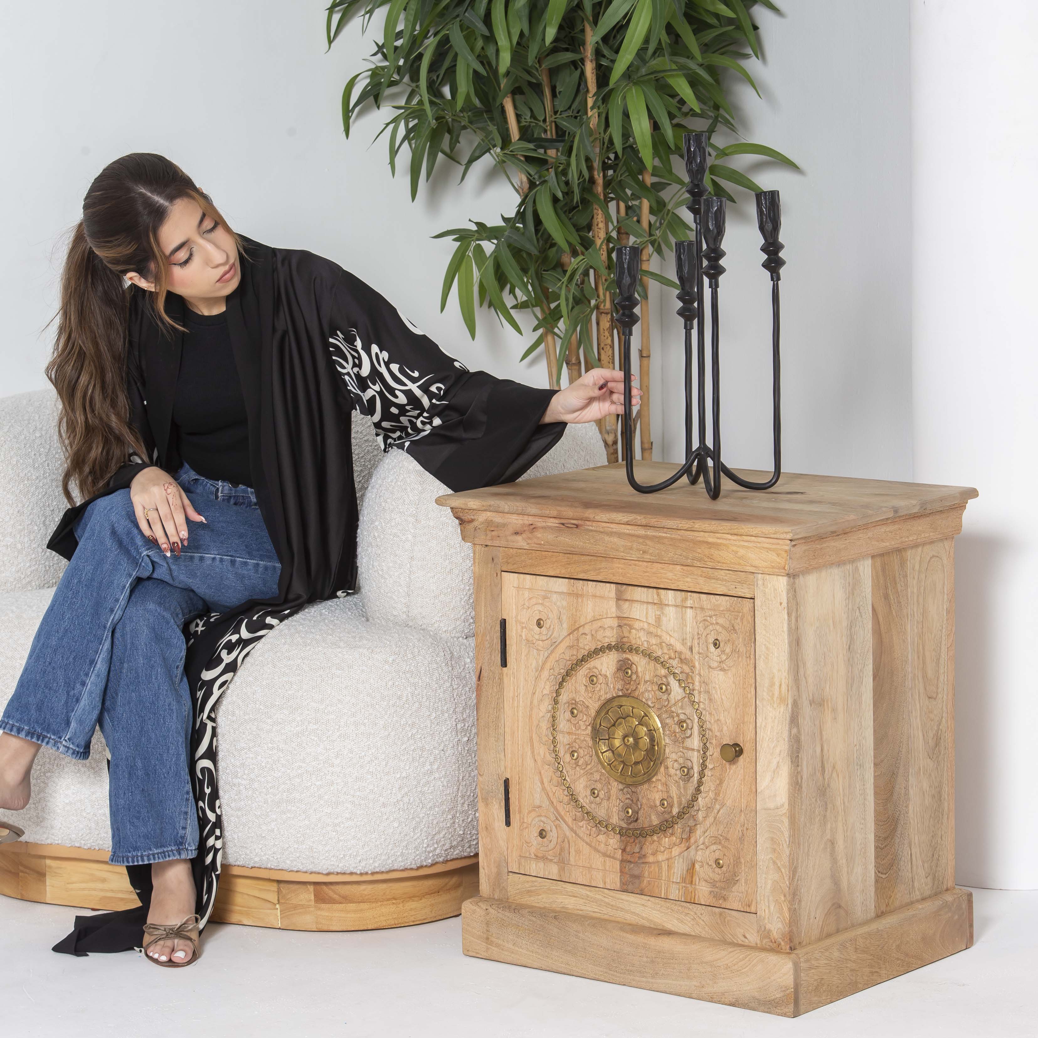 GOLD COAT BEDSIDE TABLE - Art and craft furniture