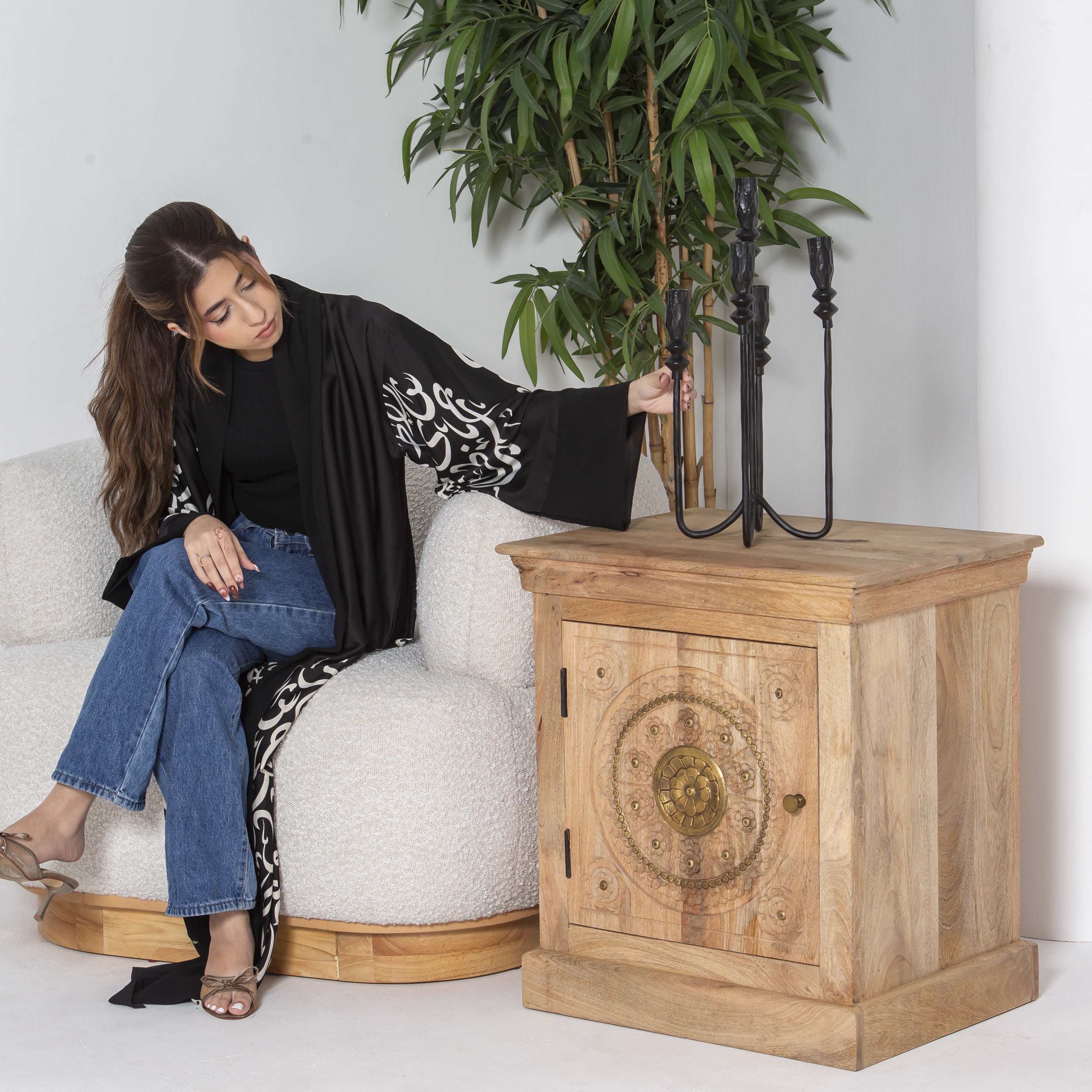 GOLD COAT BEDSIDE TABLE - Art and craft furniture