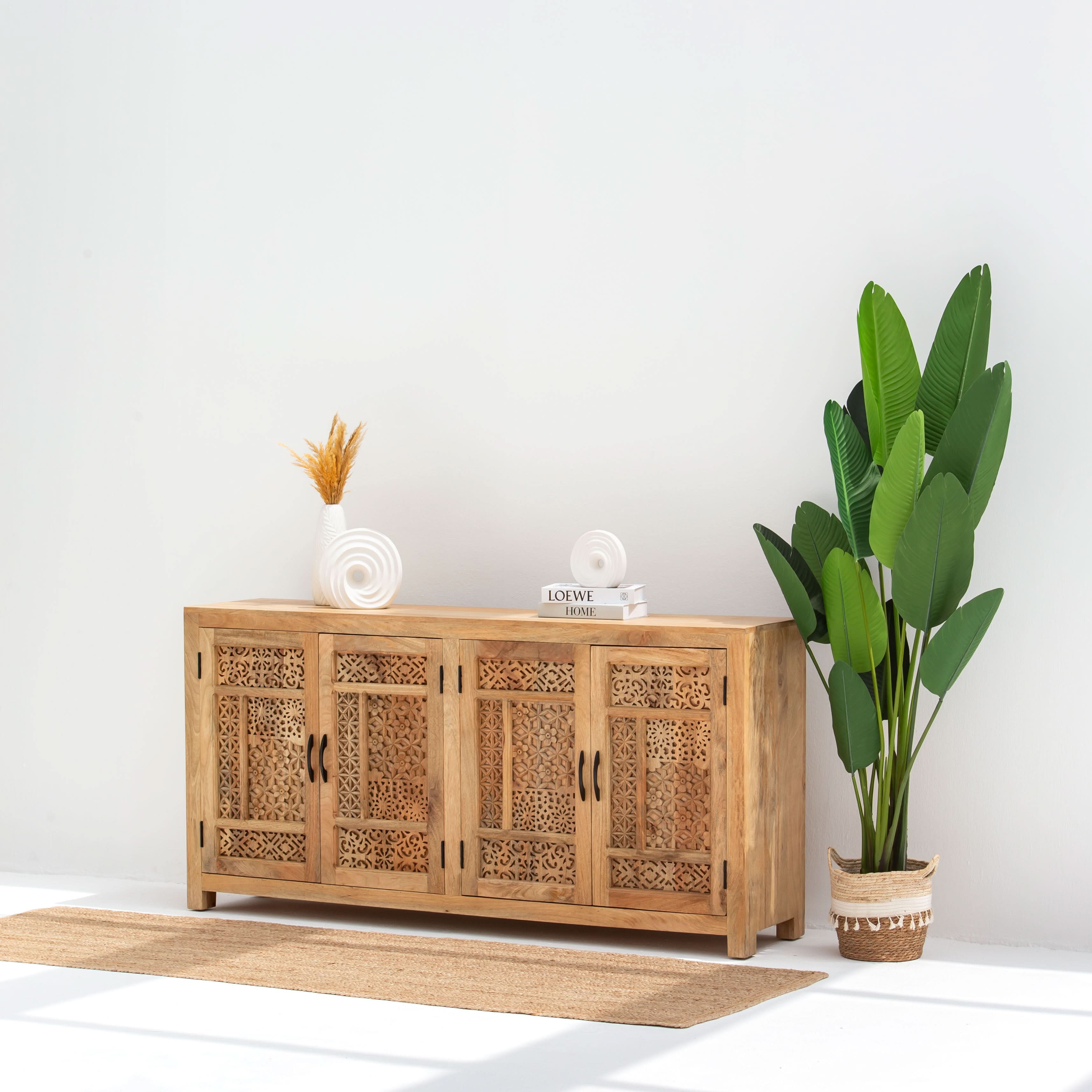 SIERRA WOODEN FOUR DOOR SIDEBOARD - Art and craft furniture