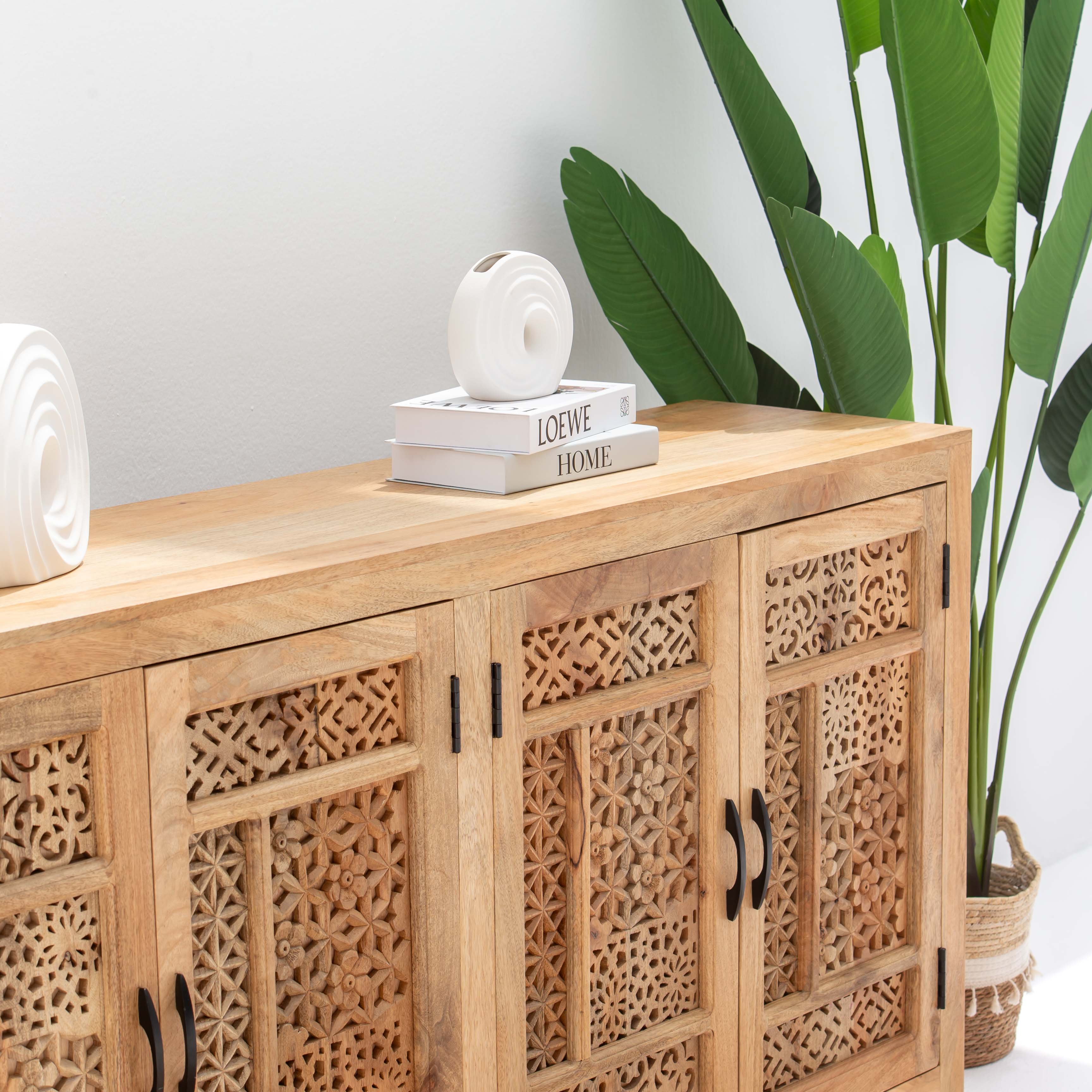 SIERRA WOODEN FOUR DOOR SIDEBOARD - Art and craft furniture
