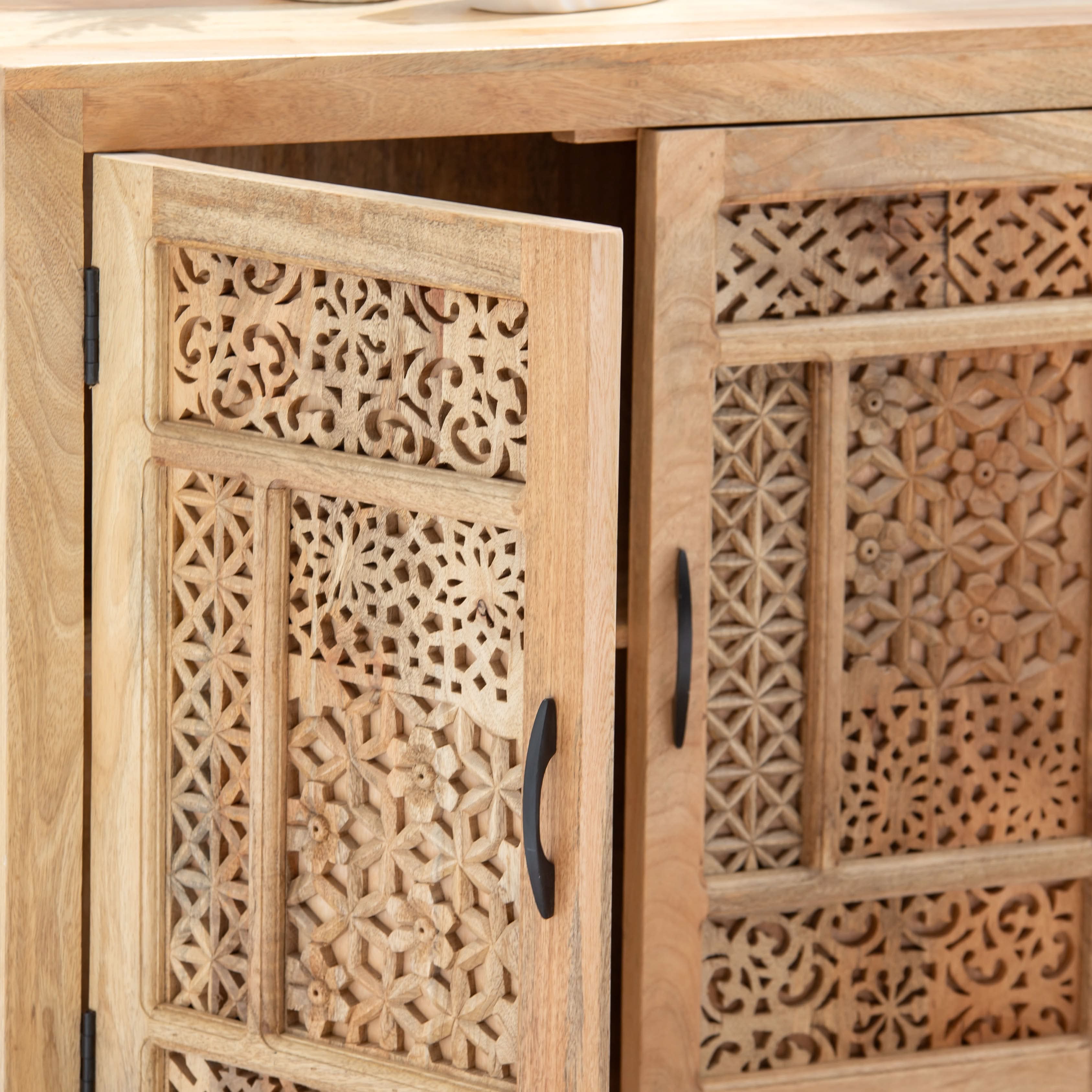 SIERRA WOODEN FOUR DOOR SIDEBOARD - Art and craft furniture