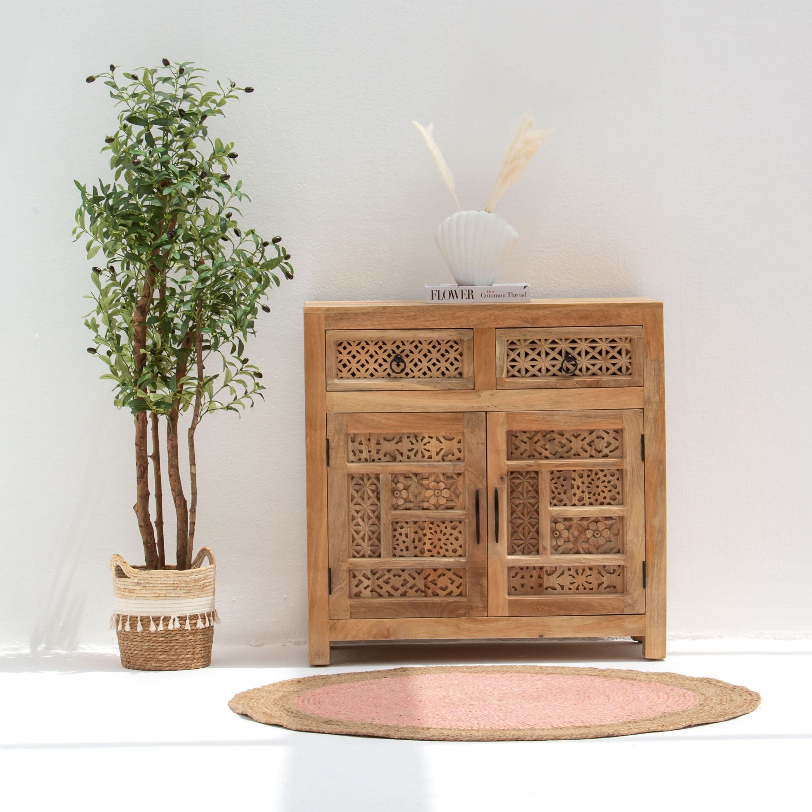 SIERRA WOODEN TWO DRAWER TWO DOOR SIDEBOARD - Art and craft furniture