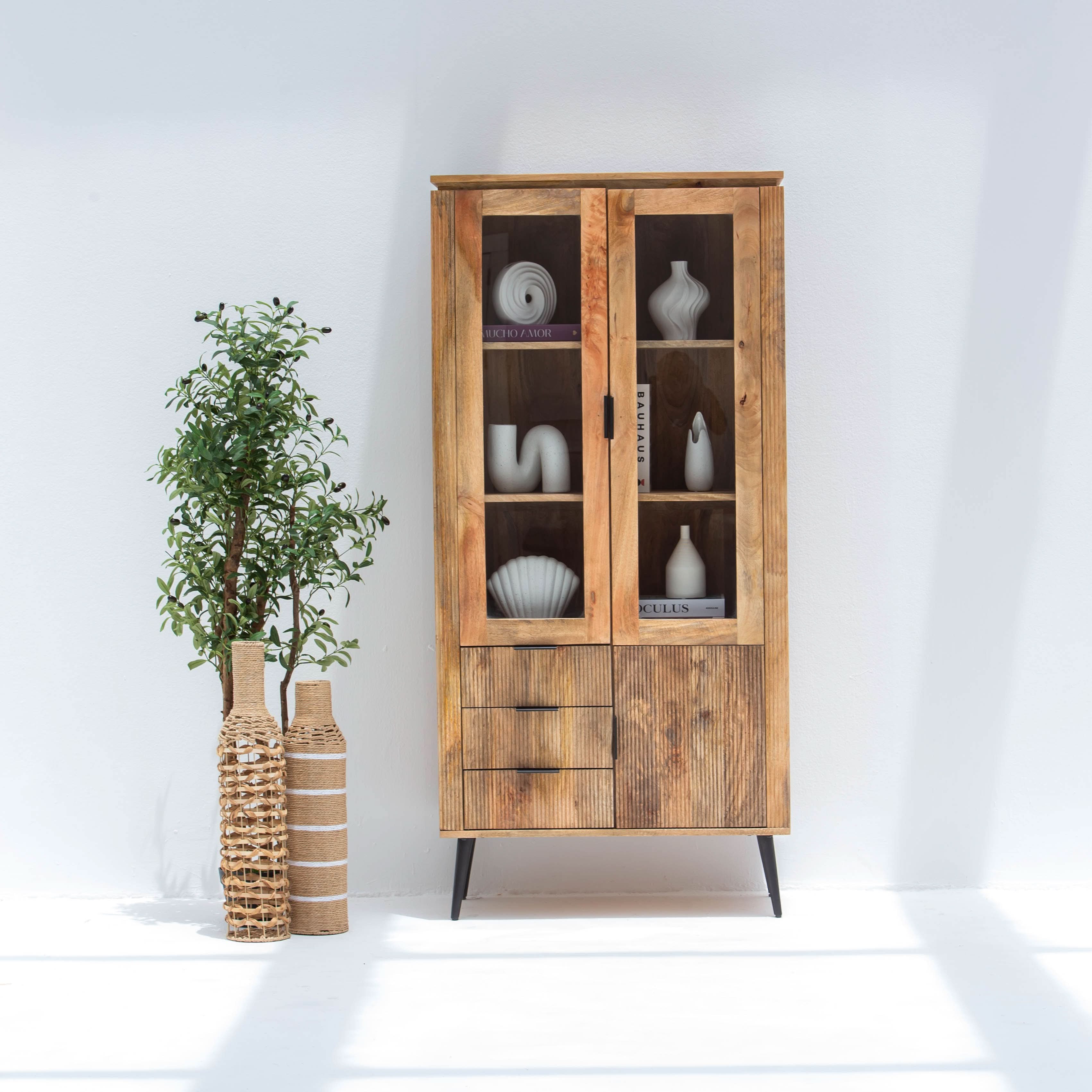 FLUTELINE WOODEN CABINET - Art and craft furniture