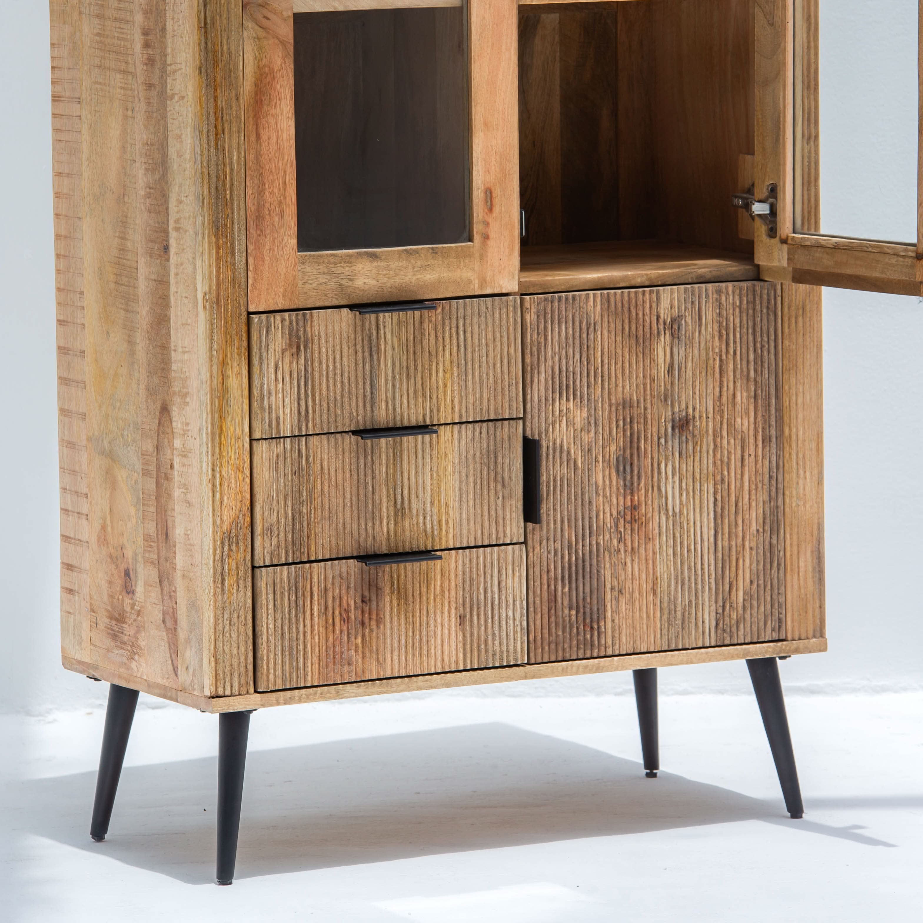 FLUTELINE WOODEN CABINET - Art and craft furniture