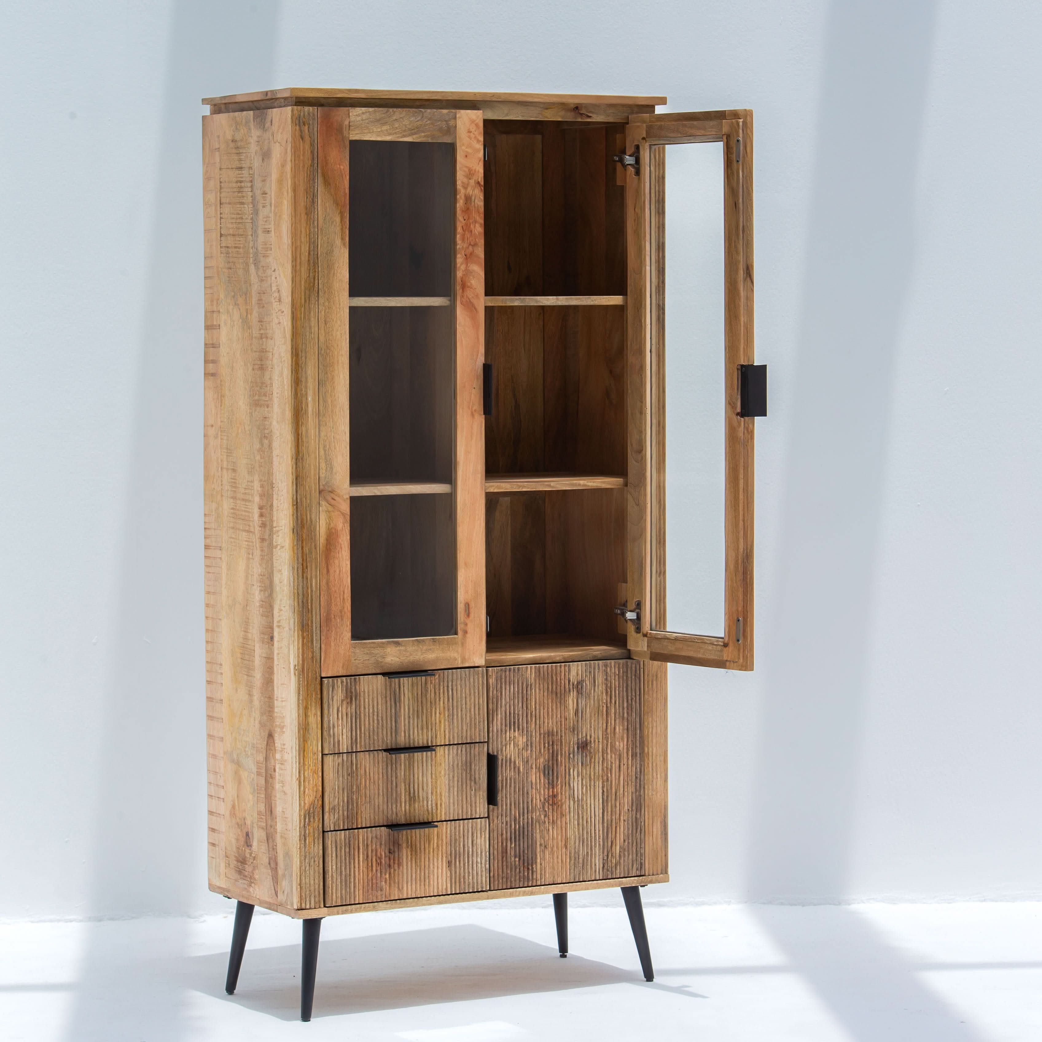FLUTELINE WOODEN CABINET - Art and craft furniture