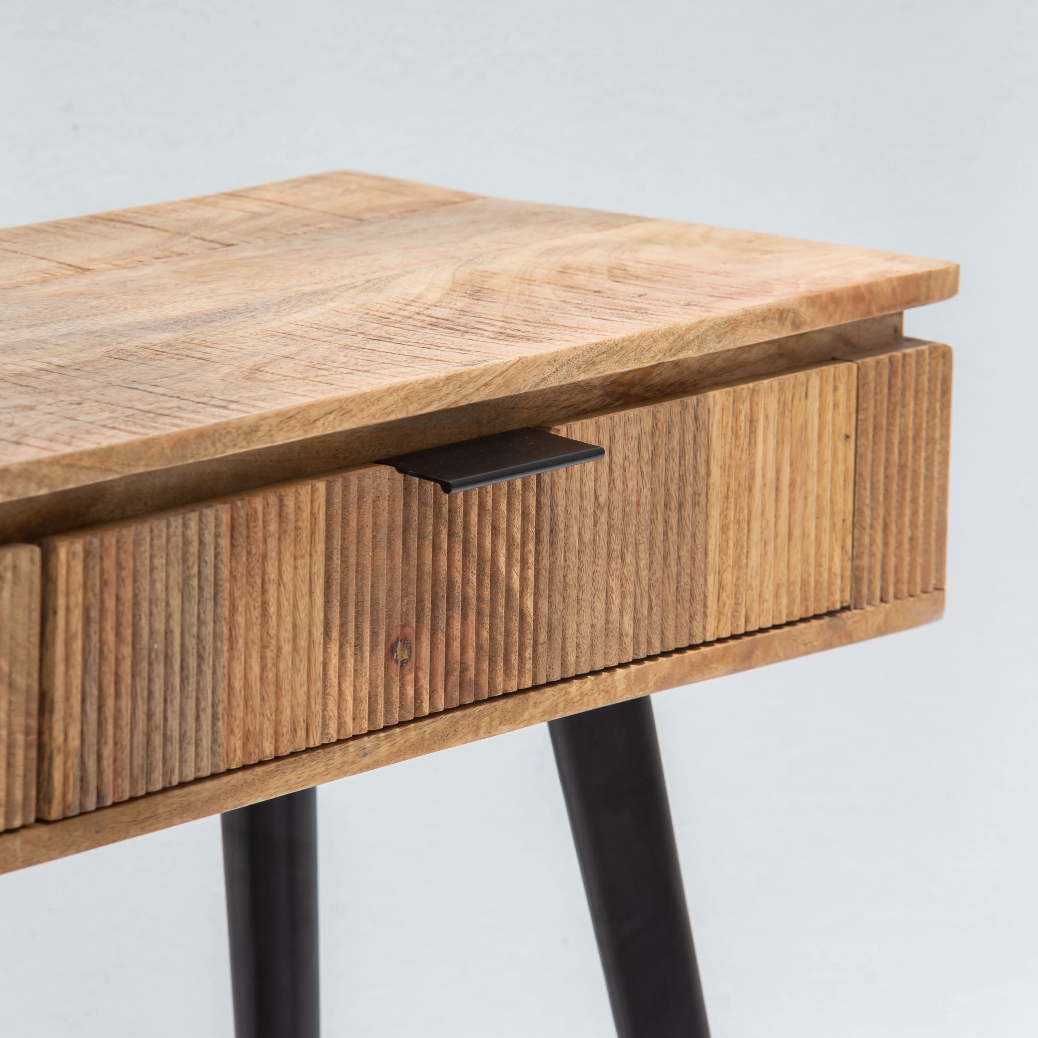 FLUTELINE WOODEN TWO DRAWER CONSOLE TABLE - Art and craft furniture