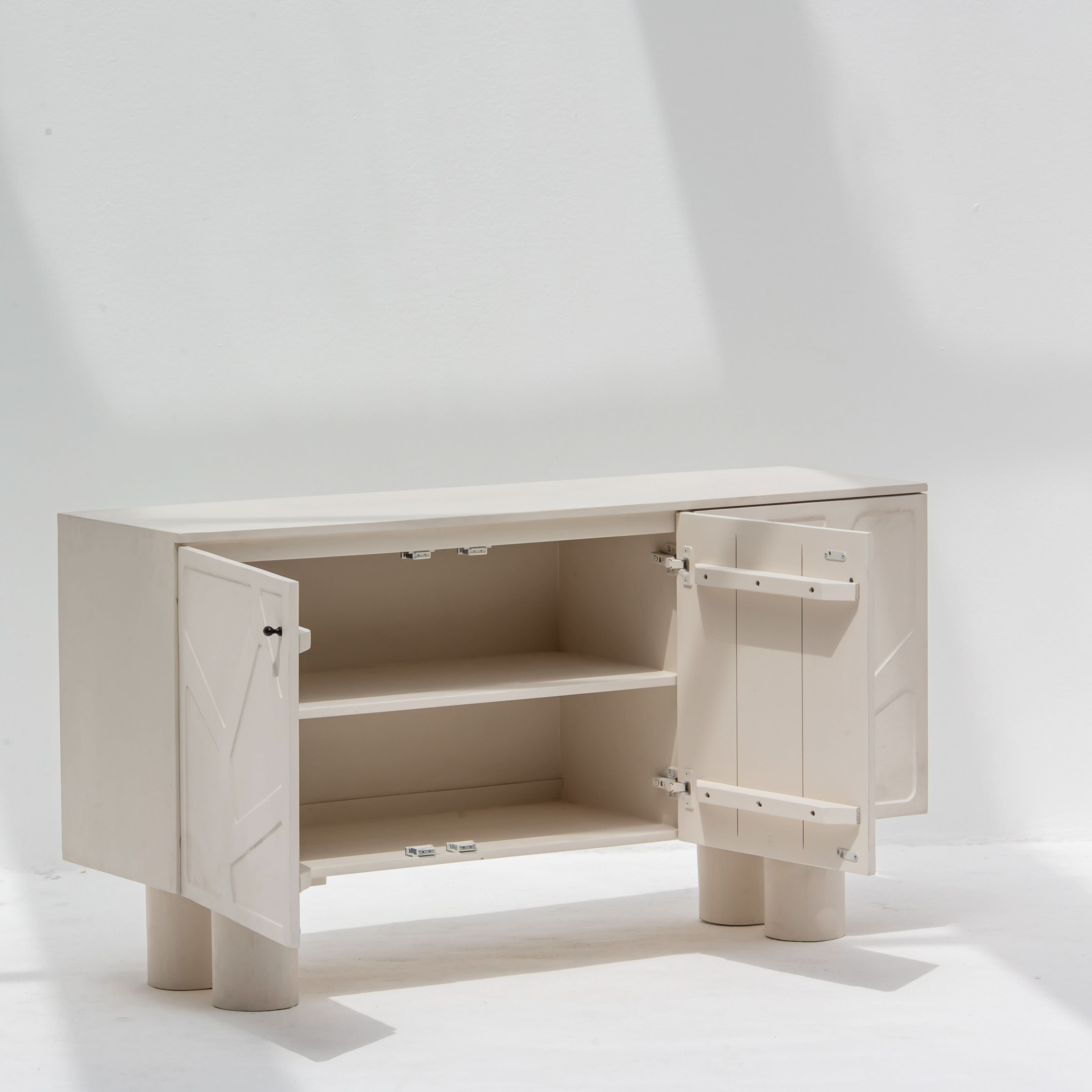 DANISH WOODEN THREE DOOR SIDEBOARD - Art and craft furniture