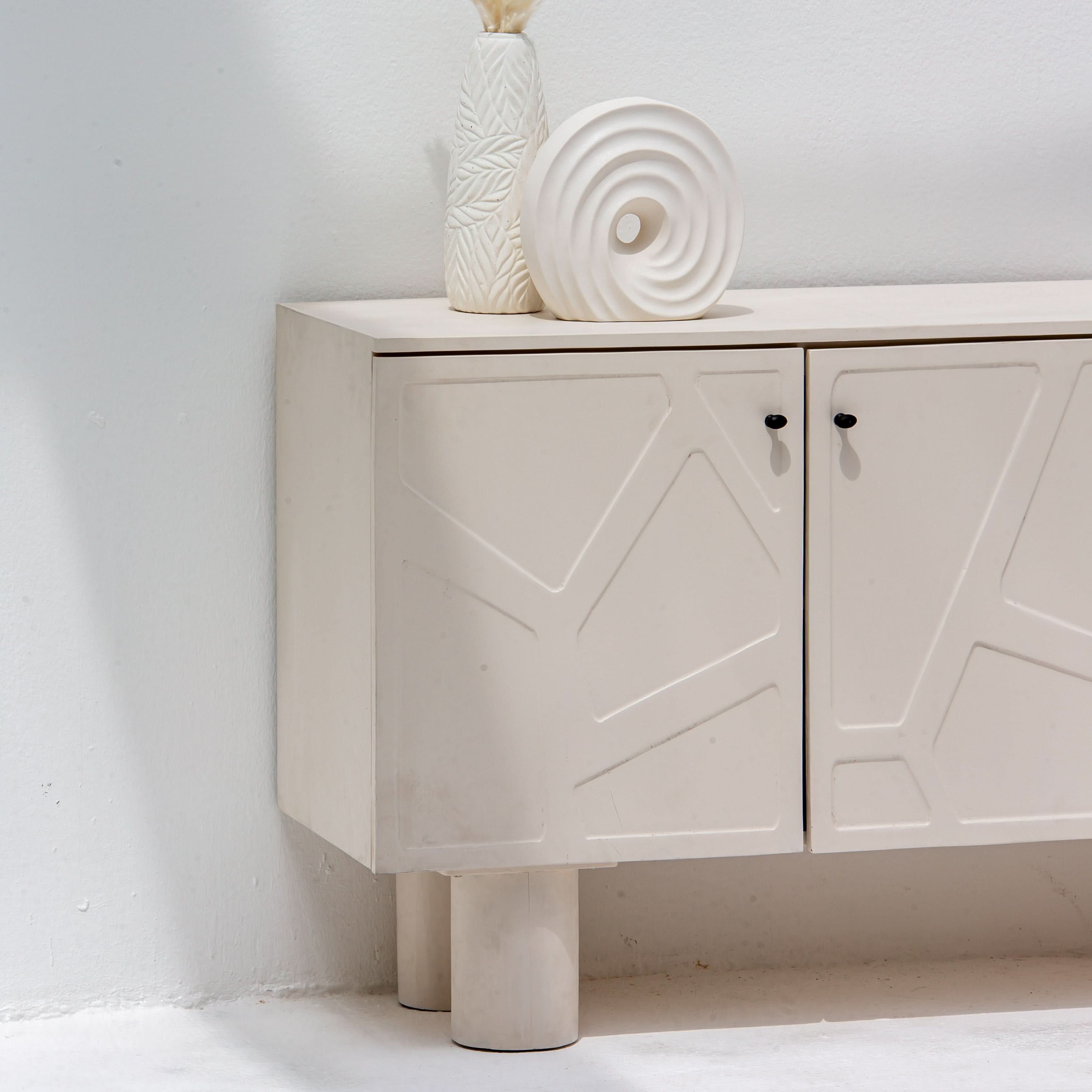 DANISH WOODEN THREE DOOR SIDEBOARD - Art and craft furniture