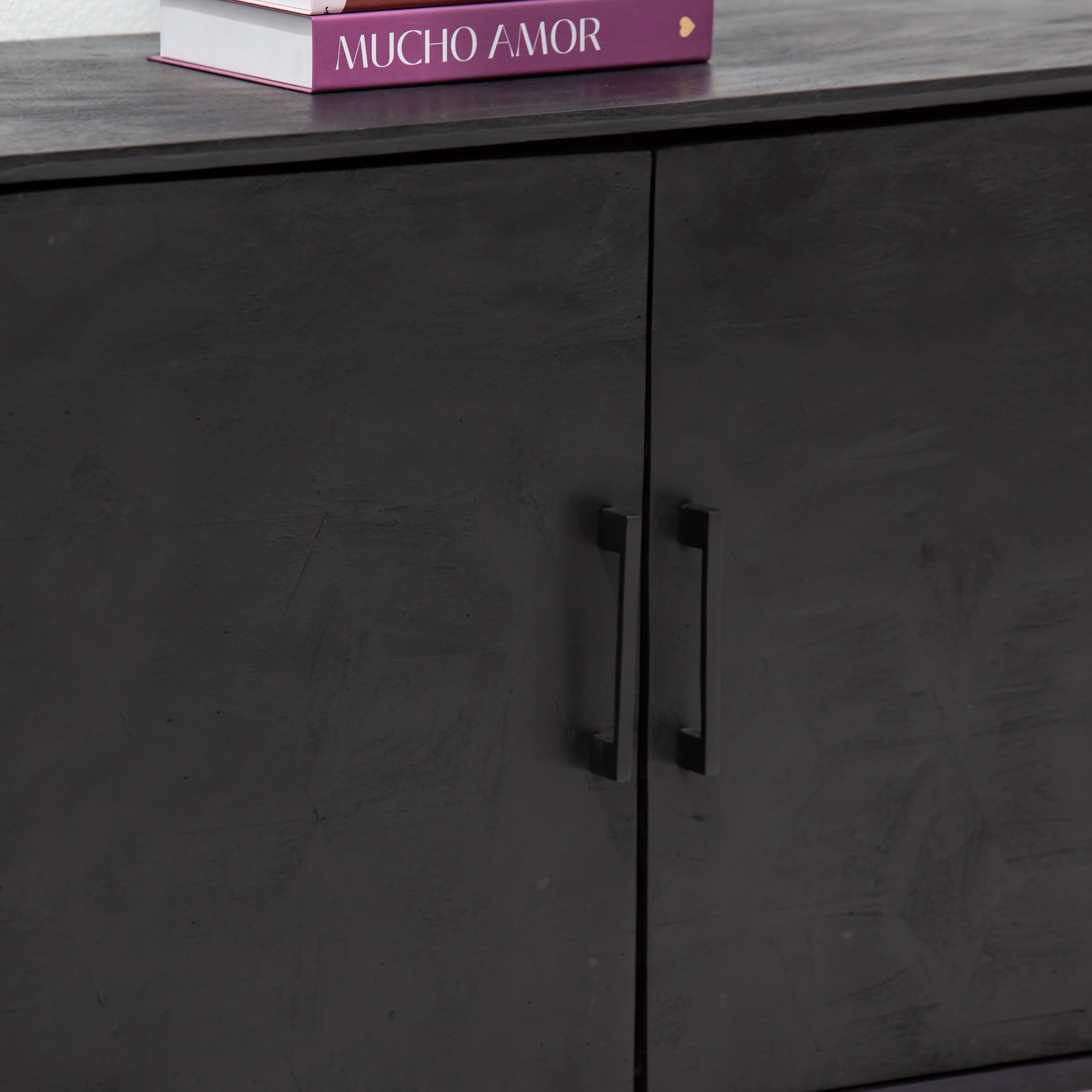 BARMER WOODEN THREE DRAWER THREE DOOR SIDEBOARD - Art and craft furniture
