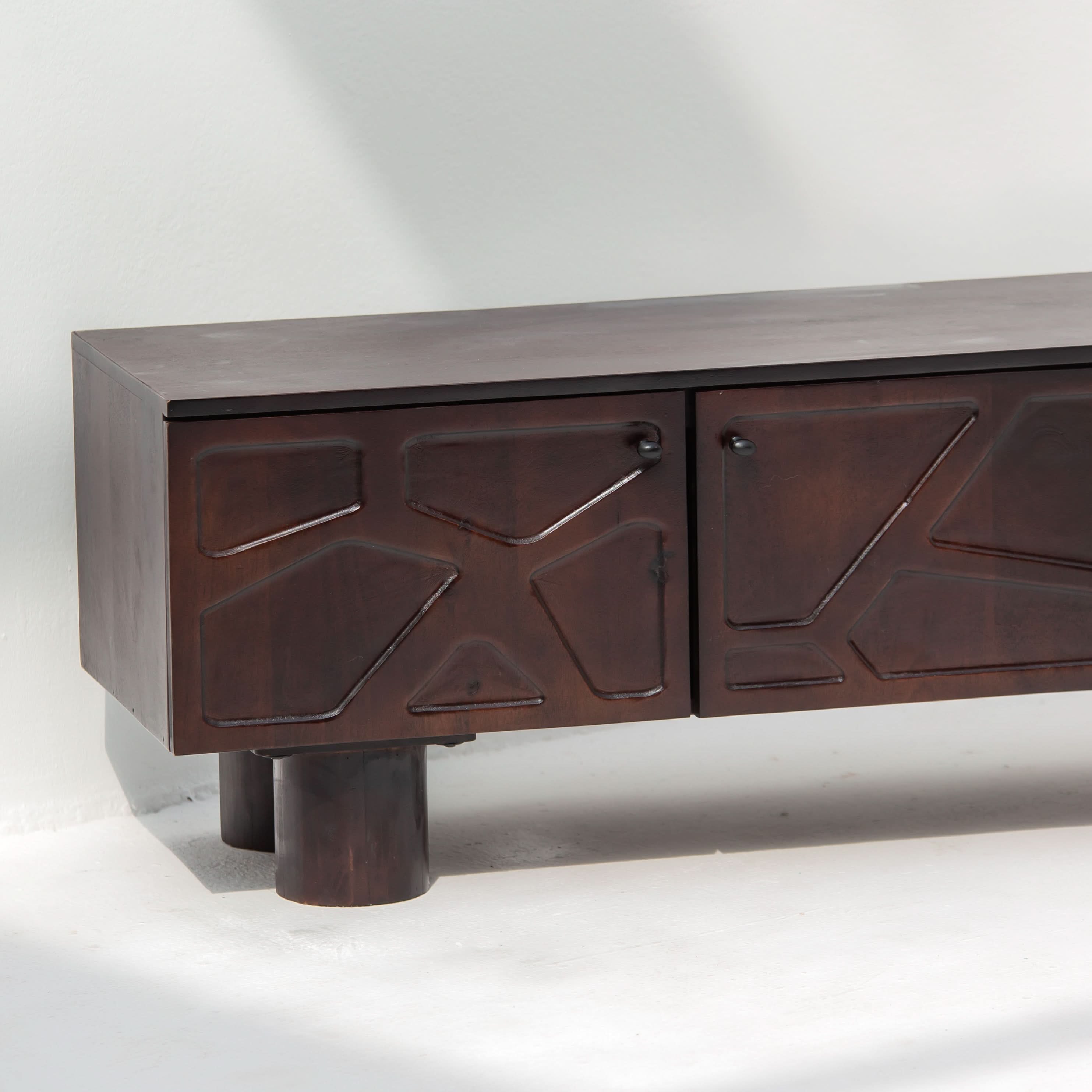 DANISH FOUR DOOR TV STAND - Art and craft furniture
