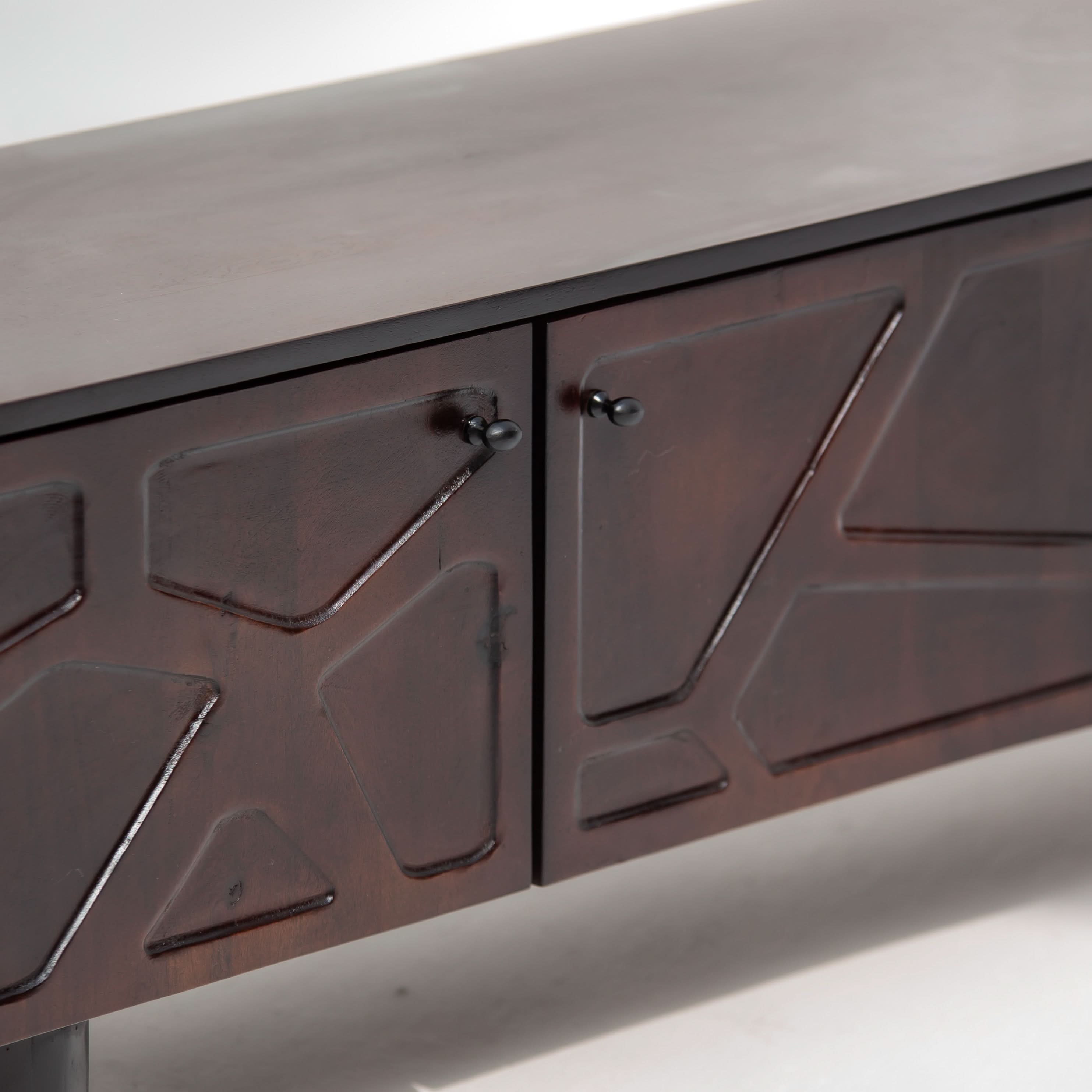 DANISH FOUR DOOR TV STAND - Art and craft furniture