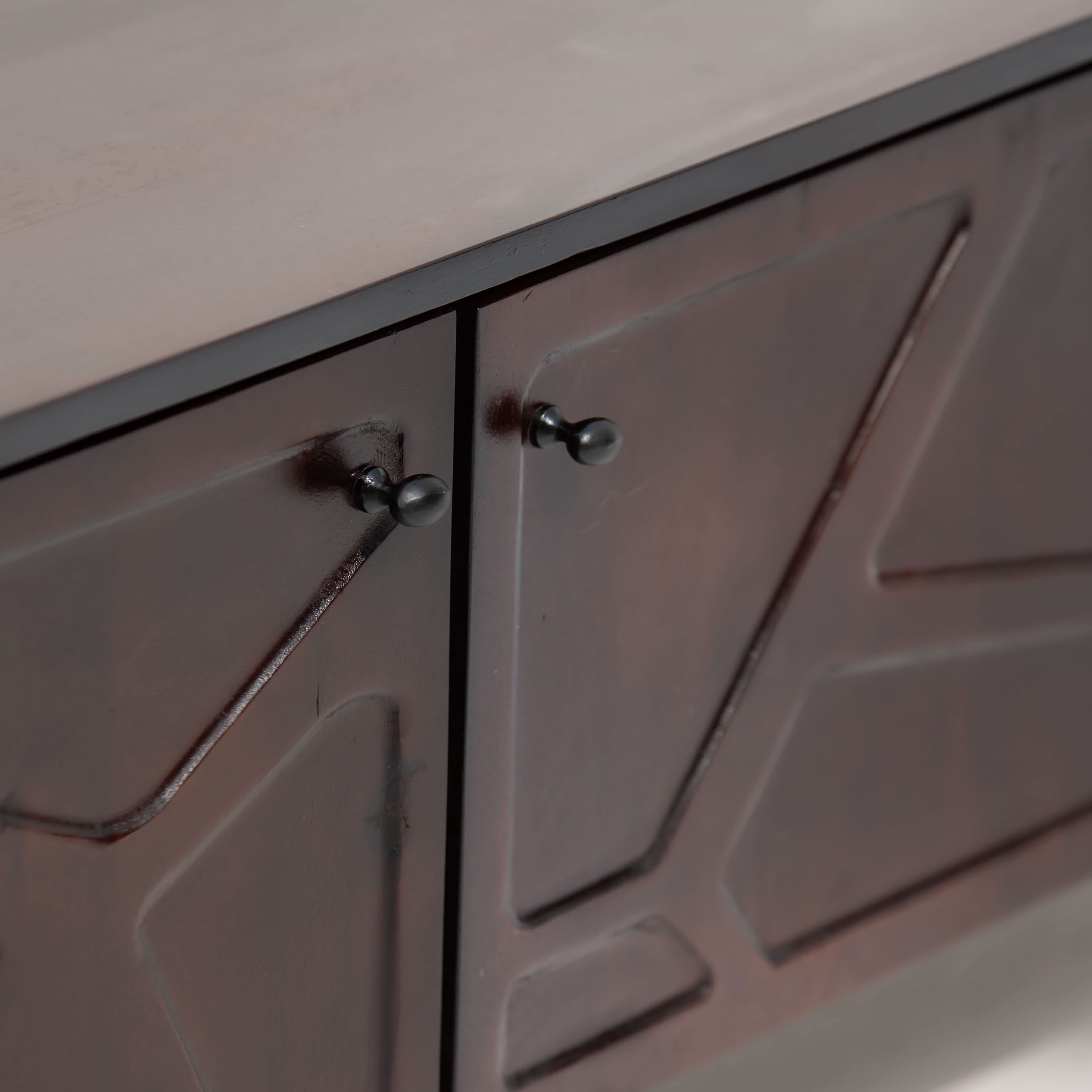 DANISH FOUR DOOR TV STAND - Art and craft furniture