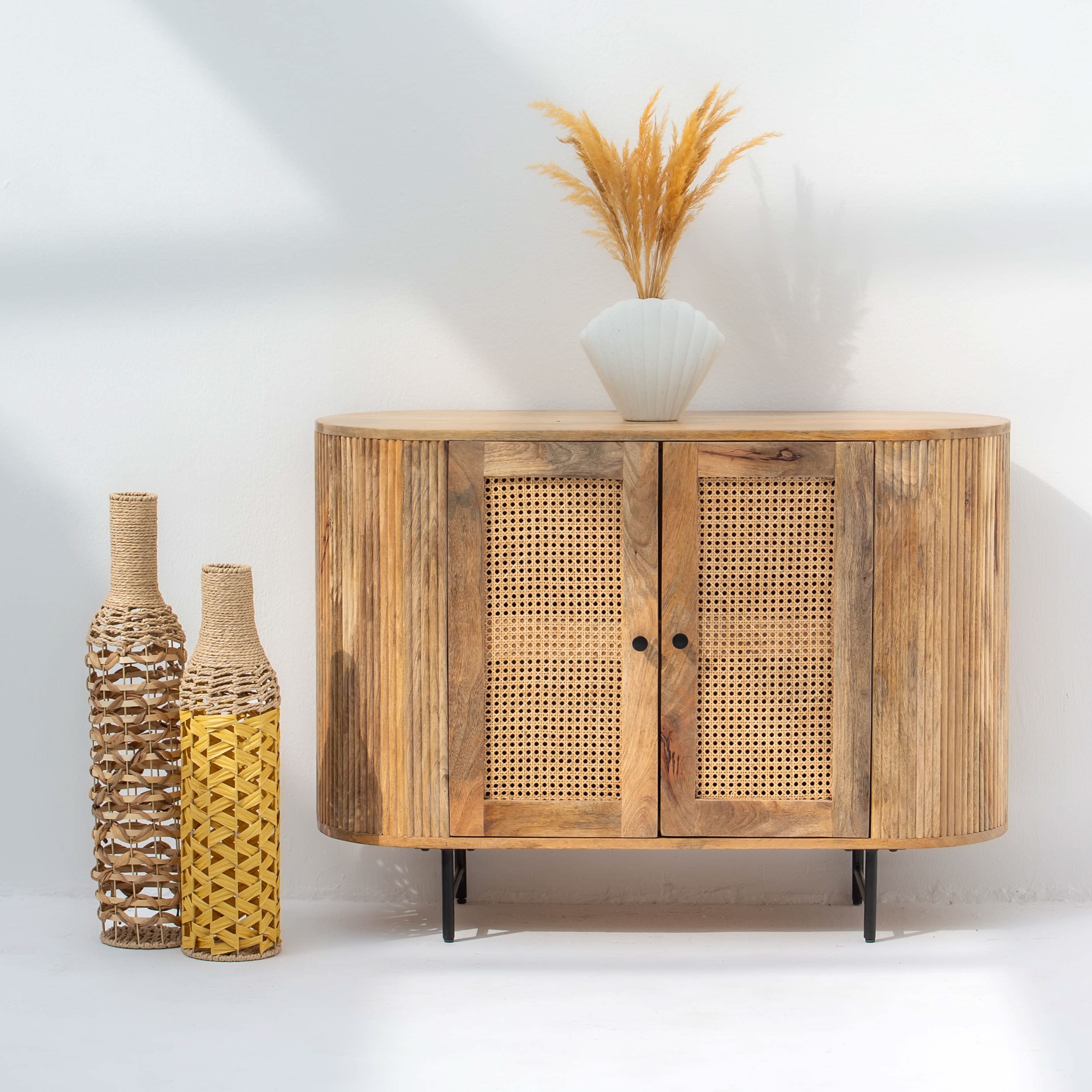 WINDSOR CANE DOOR SIDE BOARD - Art and craft furniture