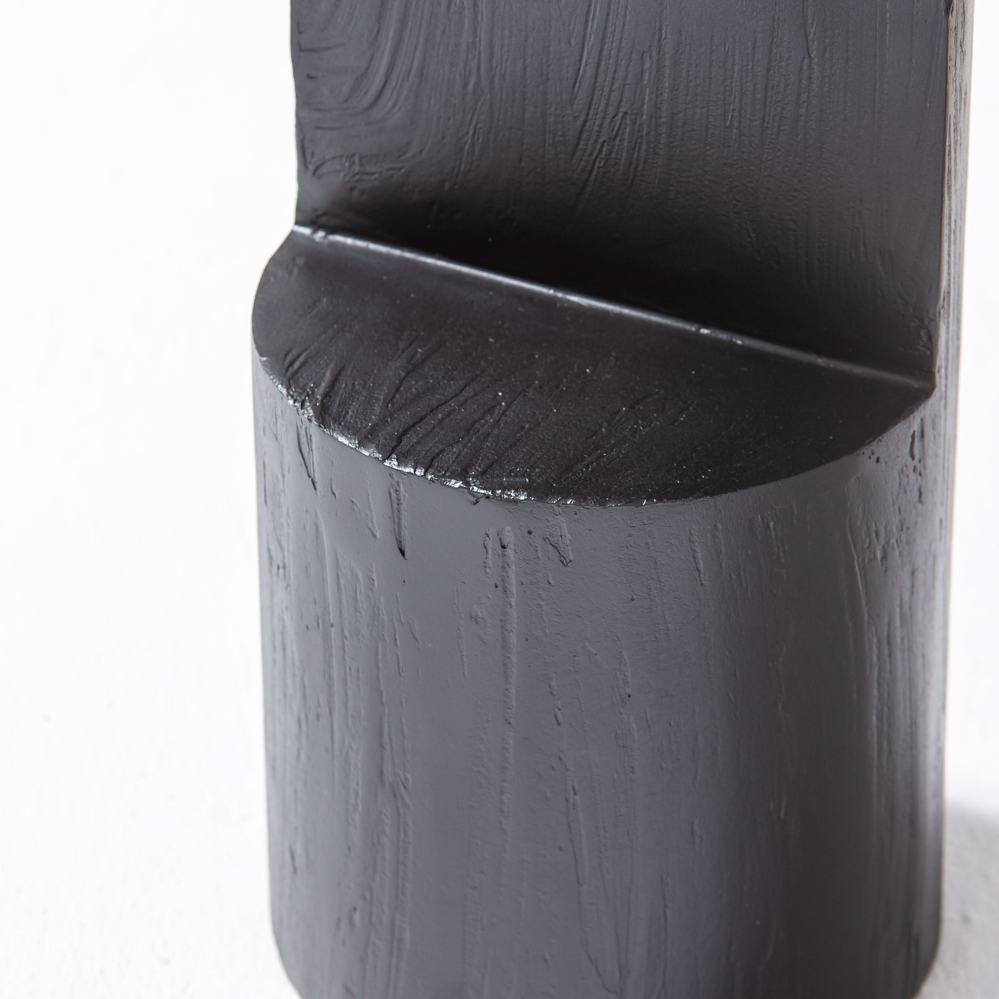 DANISH BLACK SIDE TABLE - Art and craft furniture