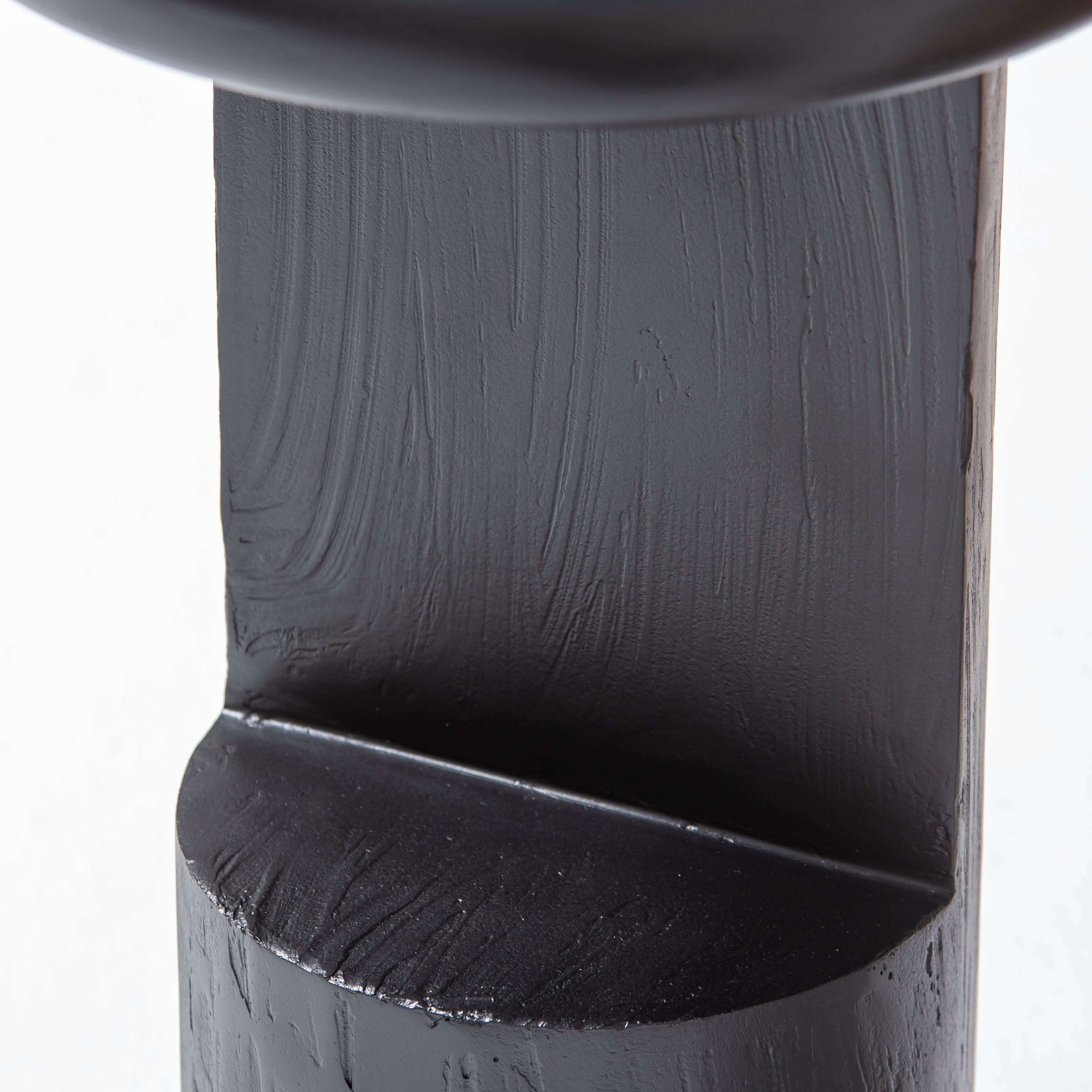 DANISH BLACK SIDE TABLE - Art and craft furniture
