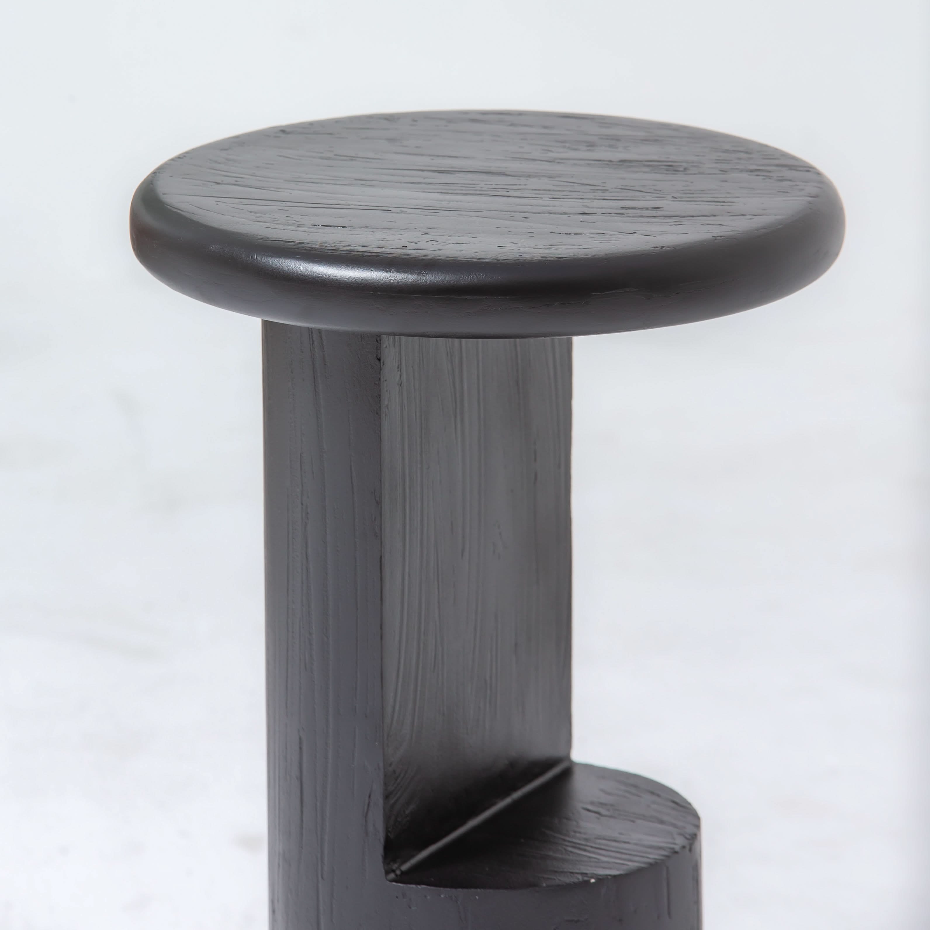 DANISH BLACK SIDE TABLE - Art and craft furniture