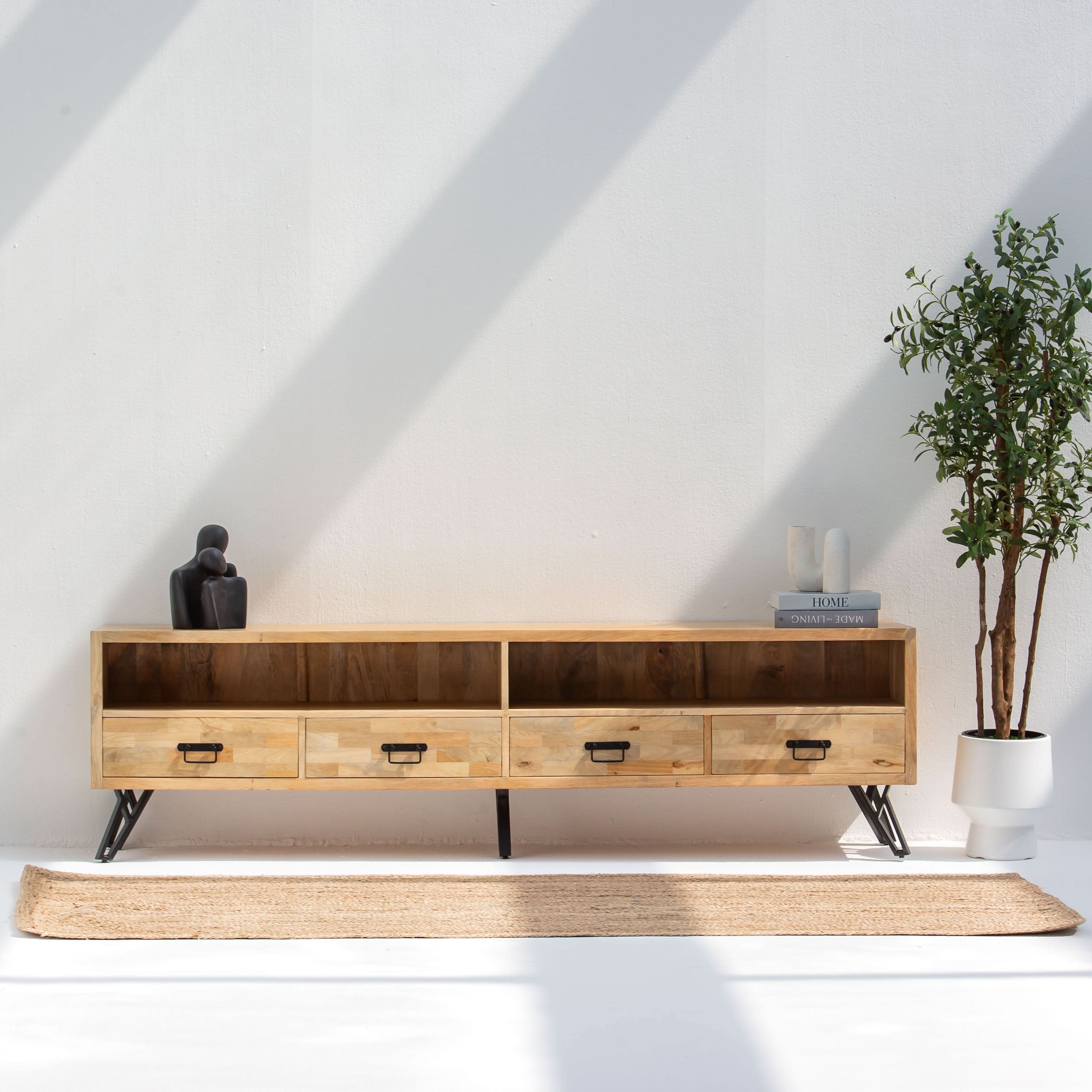 MANGOEDGE FOUR DRAWER TV STAND - Art and craft furniture