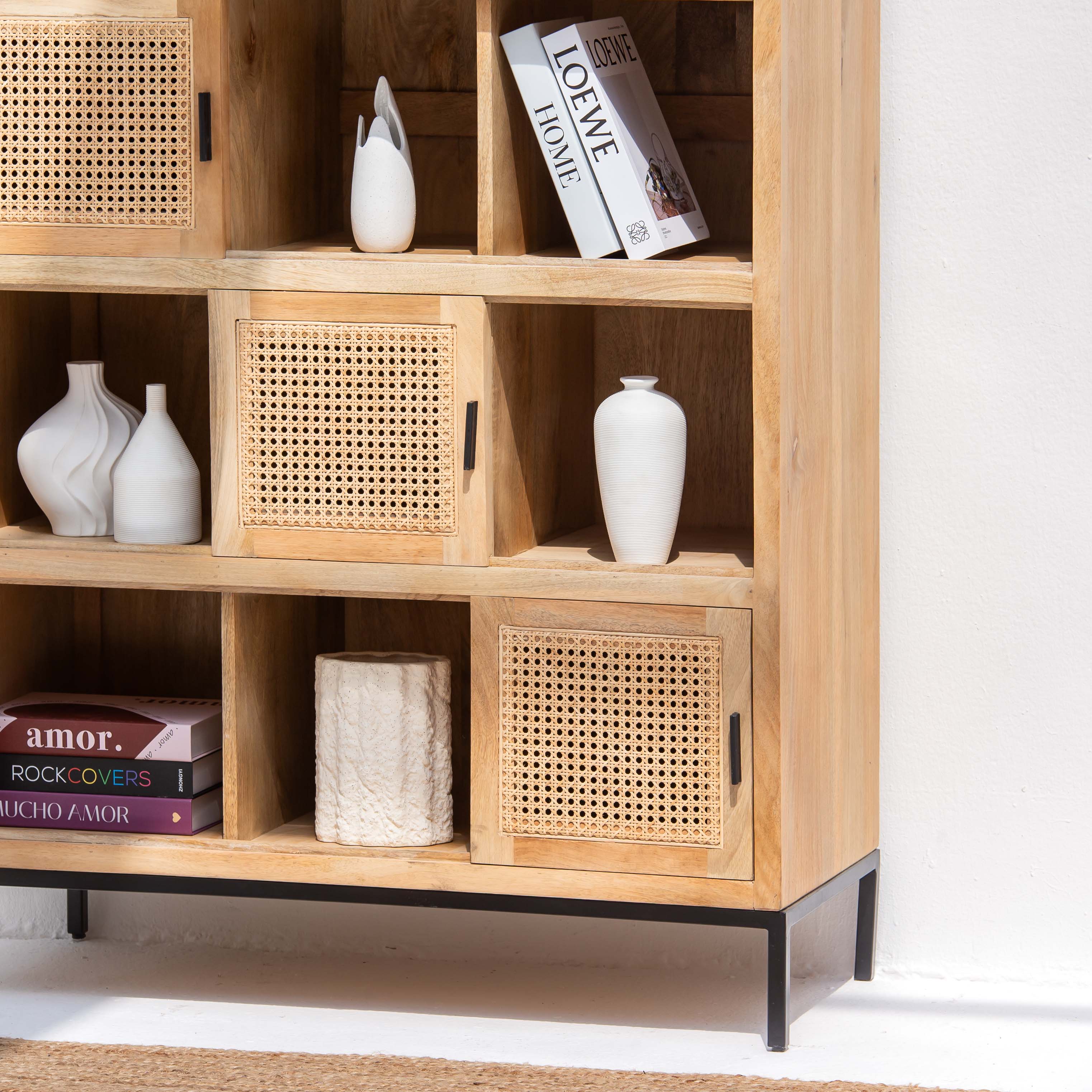 CANOVIA CANE FIVE DOOR BOOKSHELF - Art and craft furniture