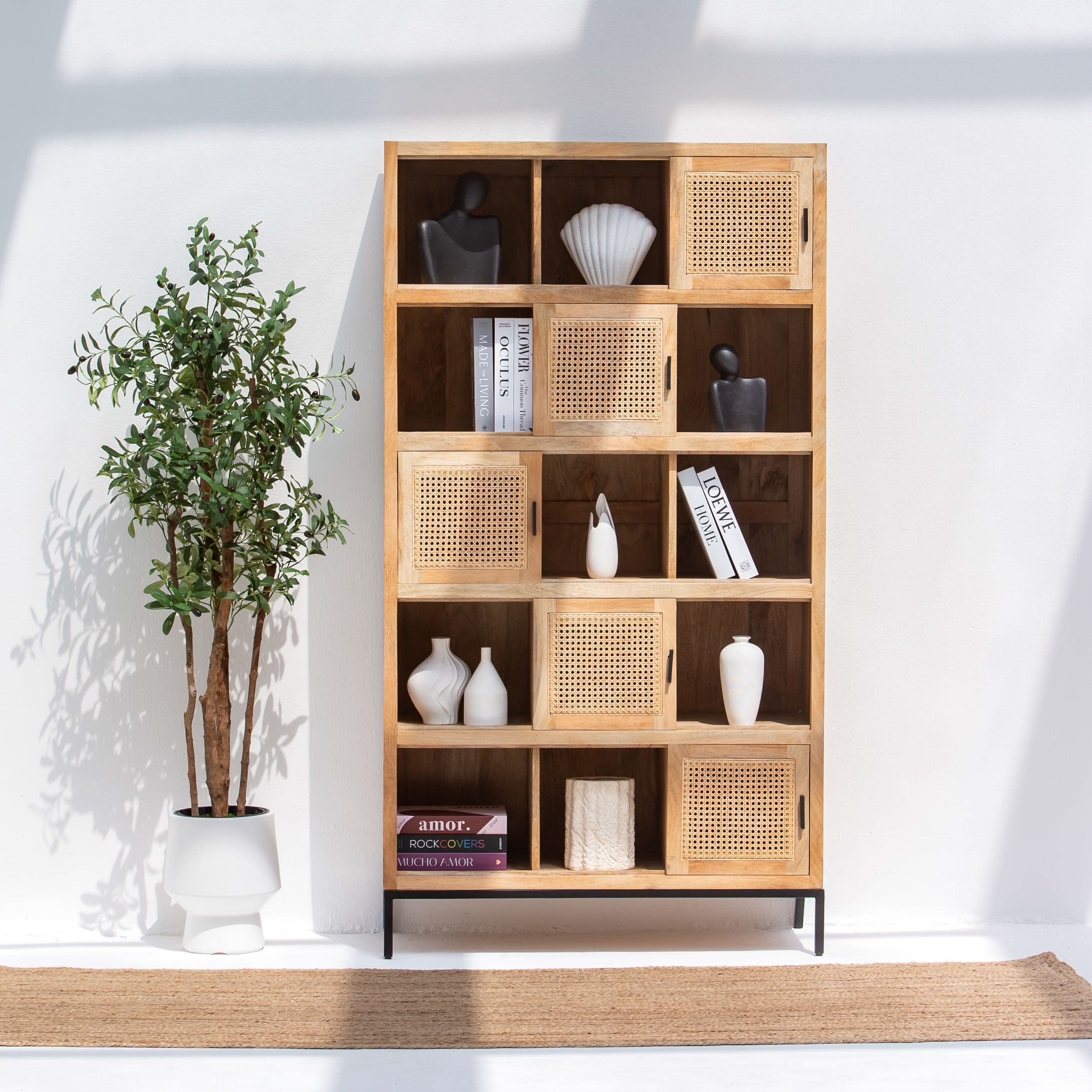 CANOVIA CANE FIVE DOOR BOOKSHELF - Art and craft furniture