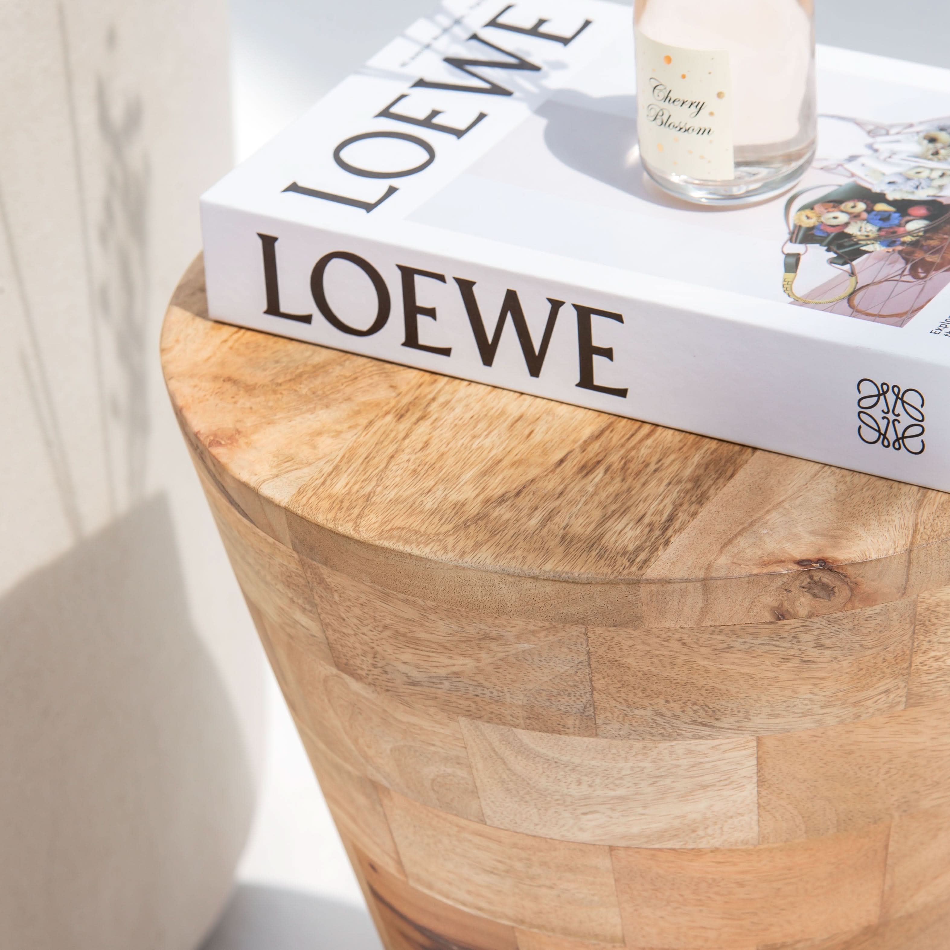 AUREVO WOODEN SIDE TABLE - Art and craft furniture