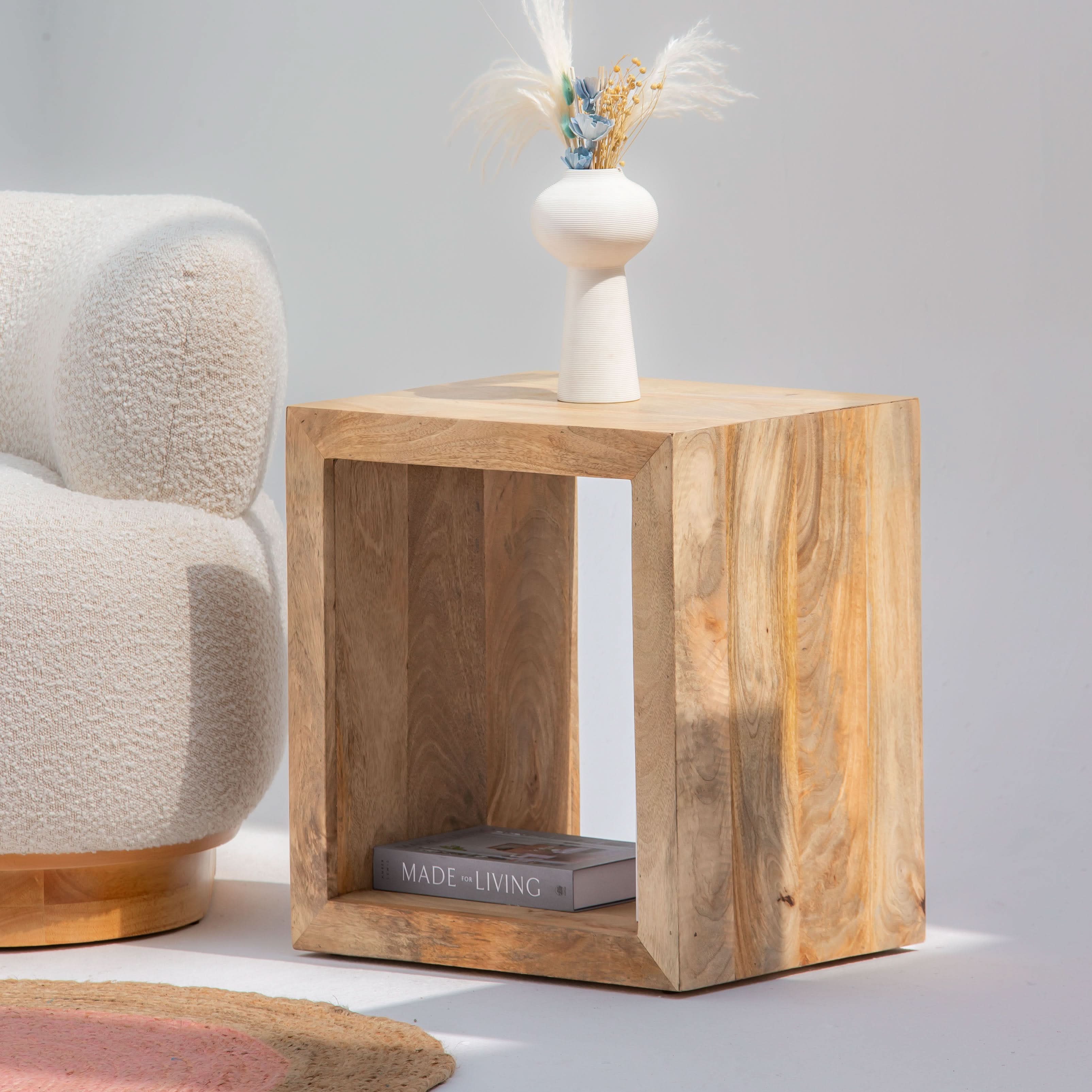AUREVO WOODEN SIDETABLE - Art and craft furniture