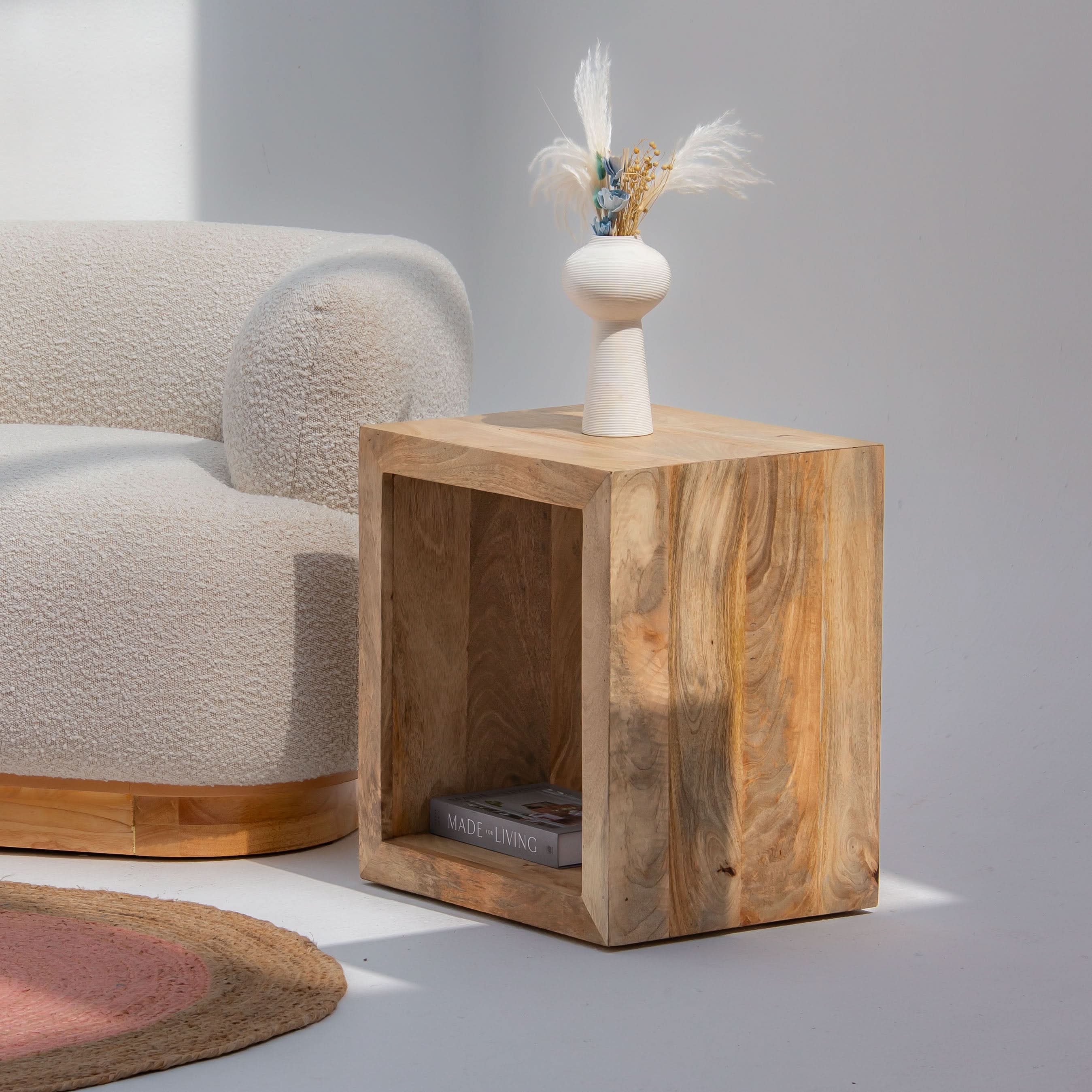 AUREVO WOODEN SIDETABLE - Art and craft furniture