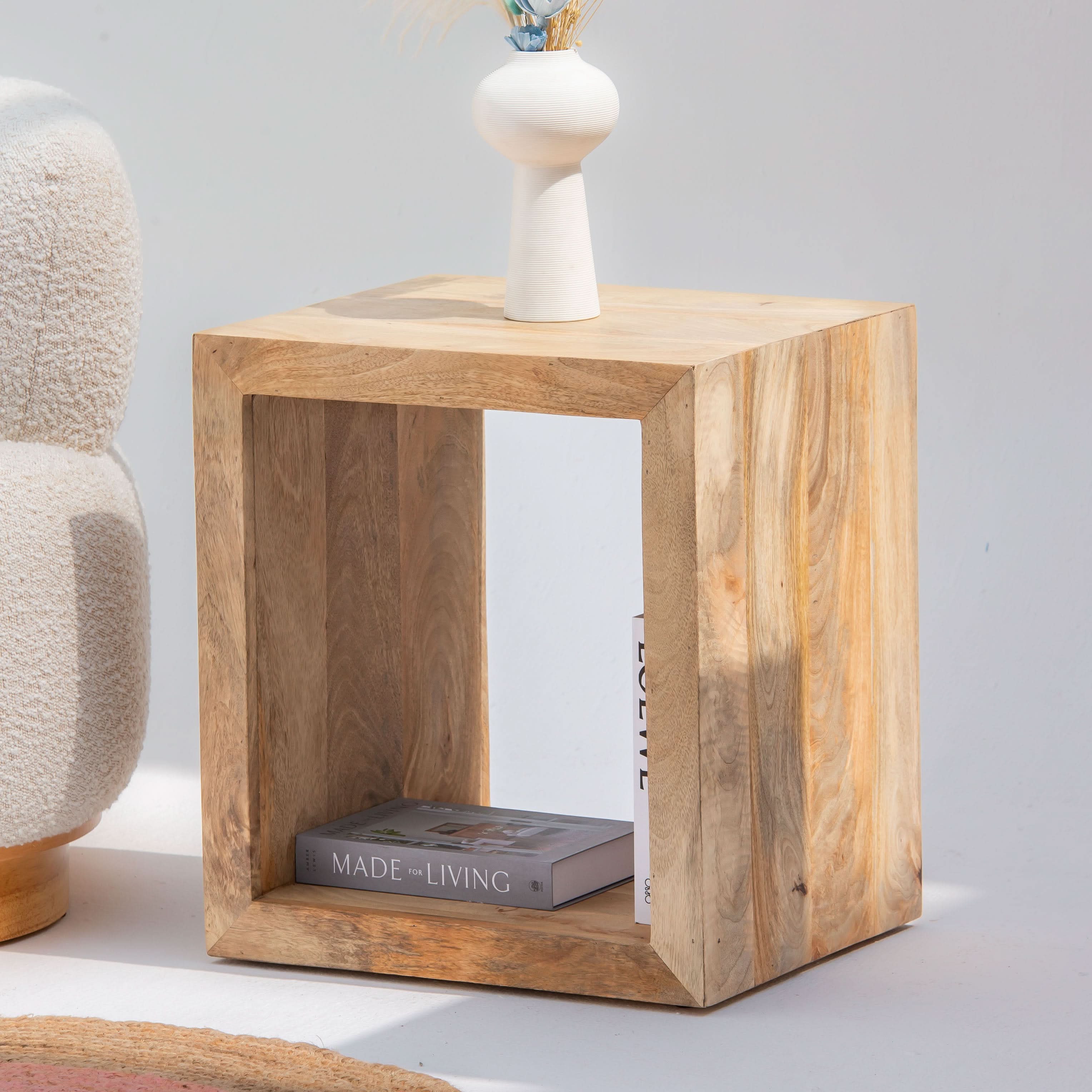 AUREVO WOODEN SIDETABLE - Art and craft furniture