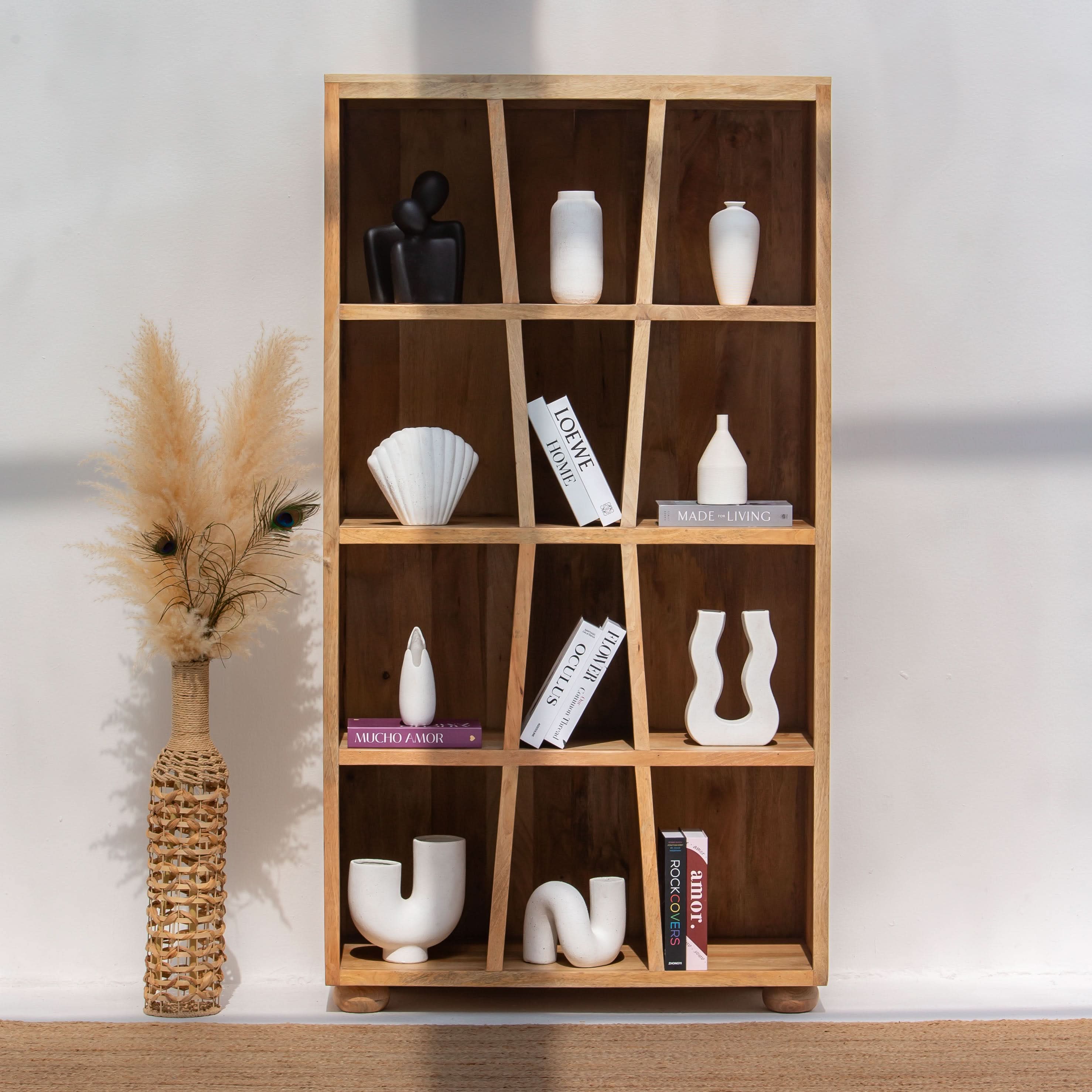 AUREVO WOODEN BOOKSHELF - Art and craft furniture