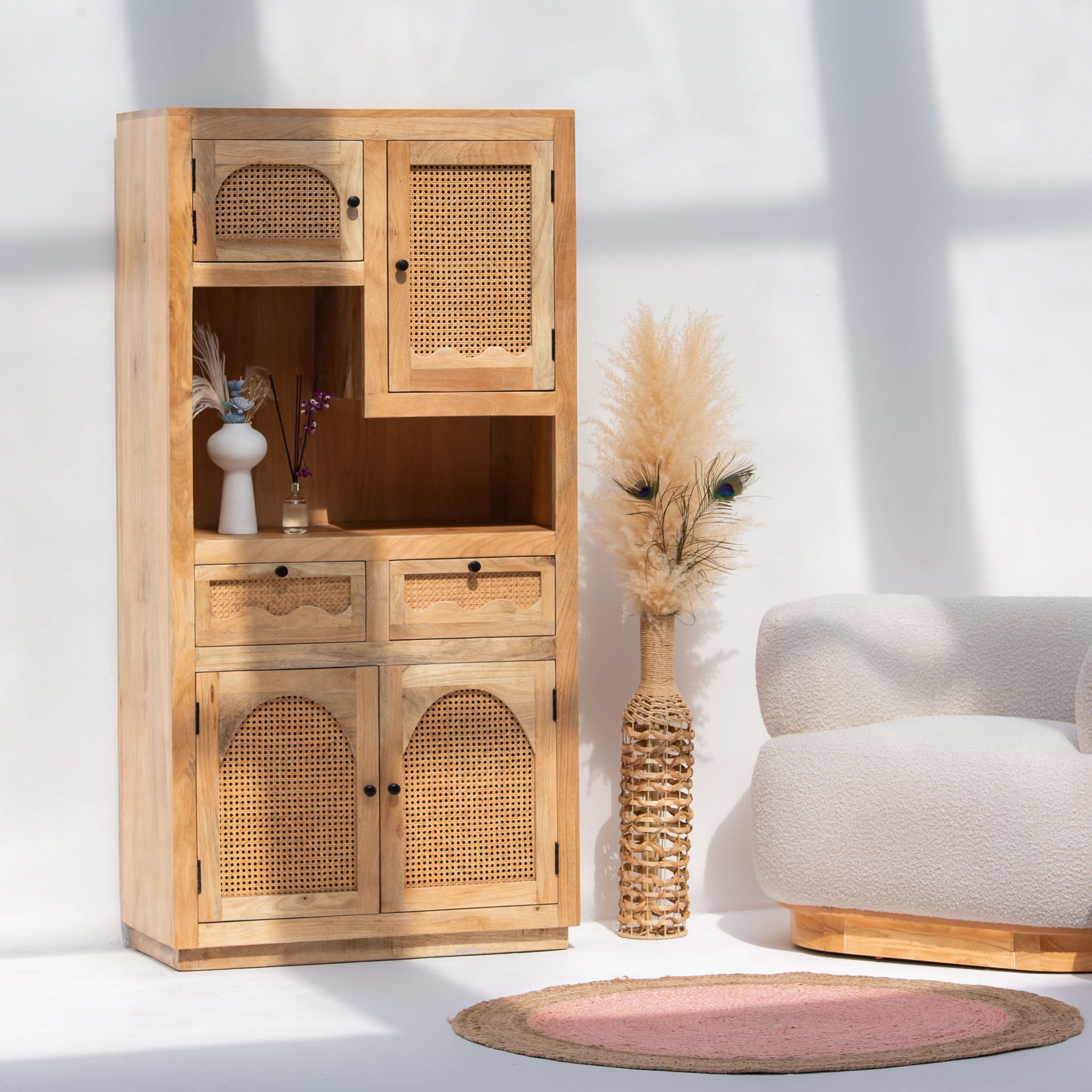 CANOVIA CANE KITCHEN CABINET - Art and craft furniture