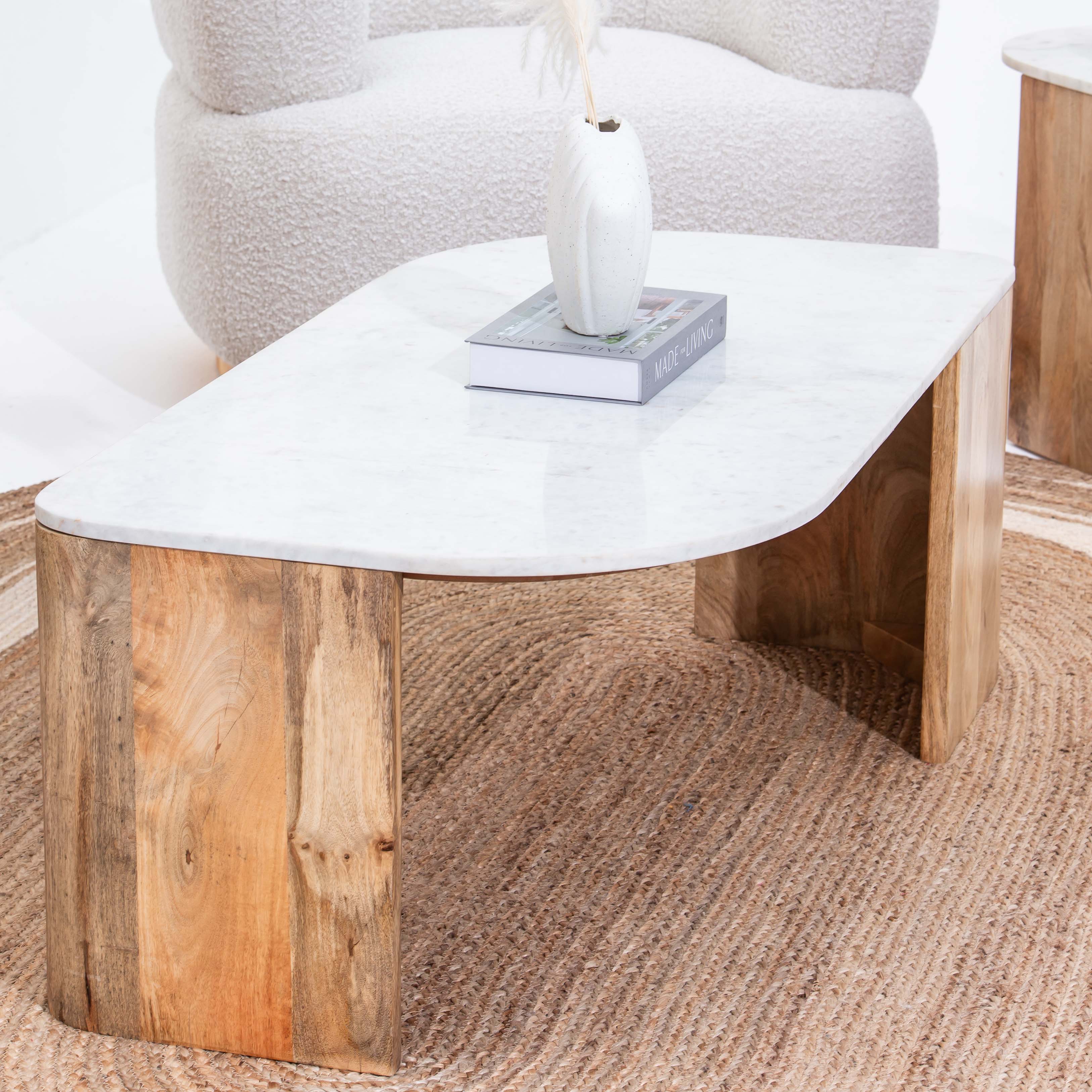 TERRALUXE MARBLE COFFEE TABLE - Art and craft furniture