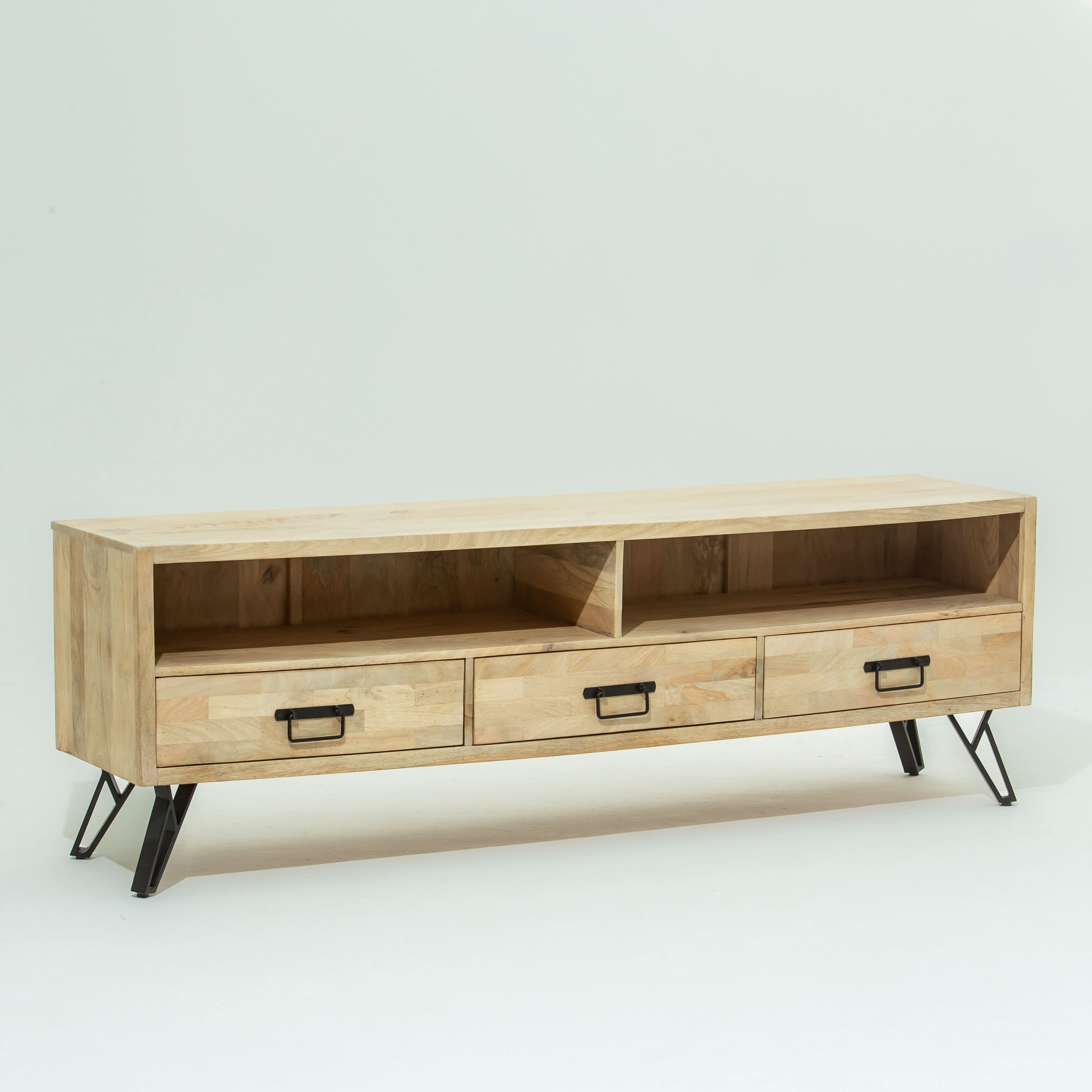 MANGOEDGE THREE DRAWER TV STAND - Art and craft furniture
