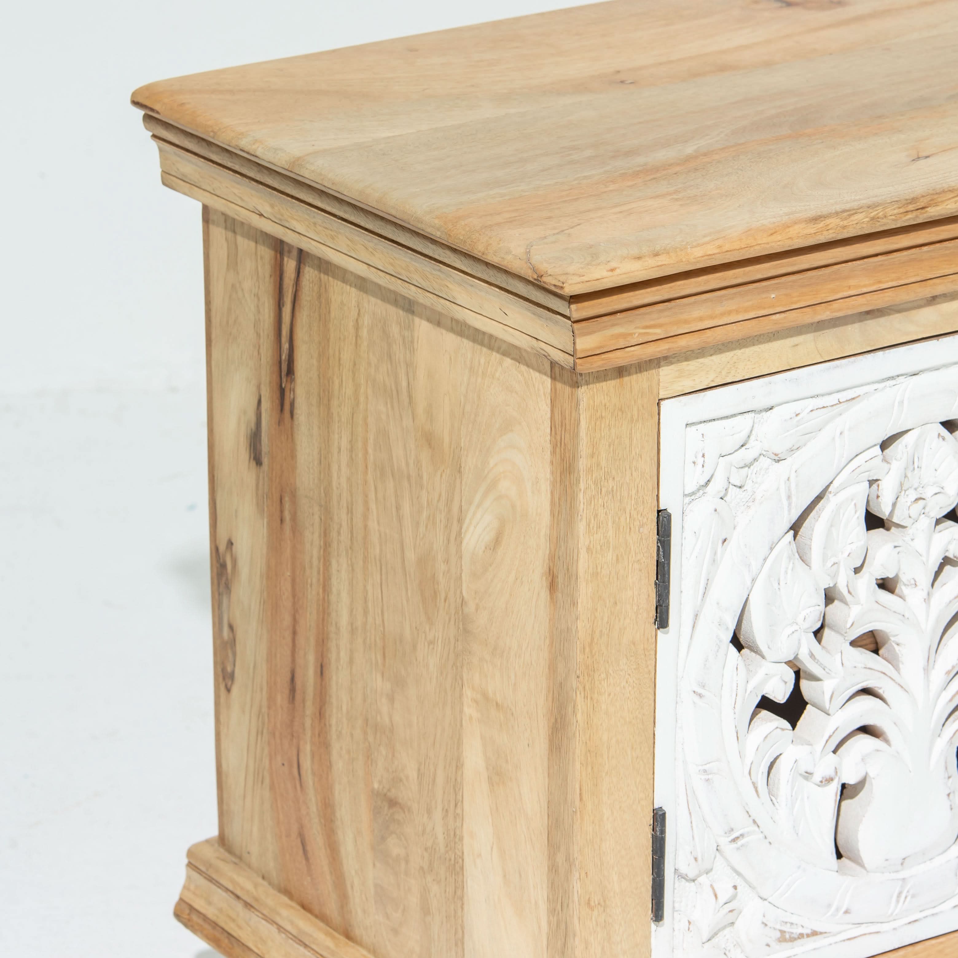 CALVIAN WOODEN CARVING TV STAND - Art and craft furniture