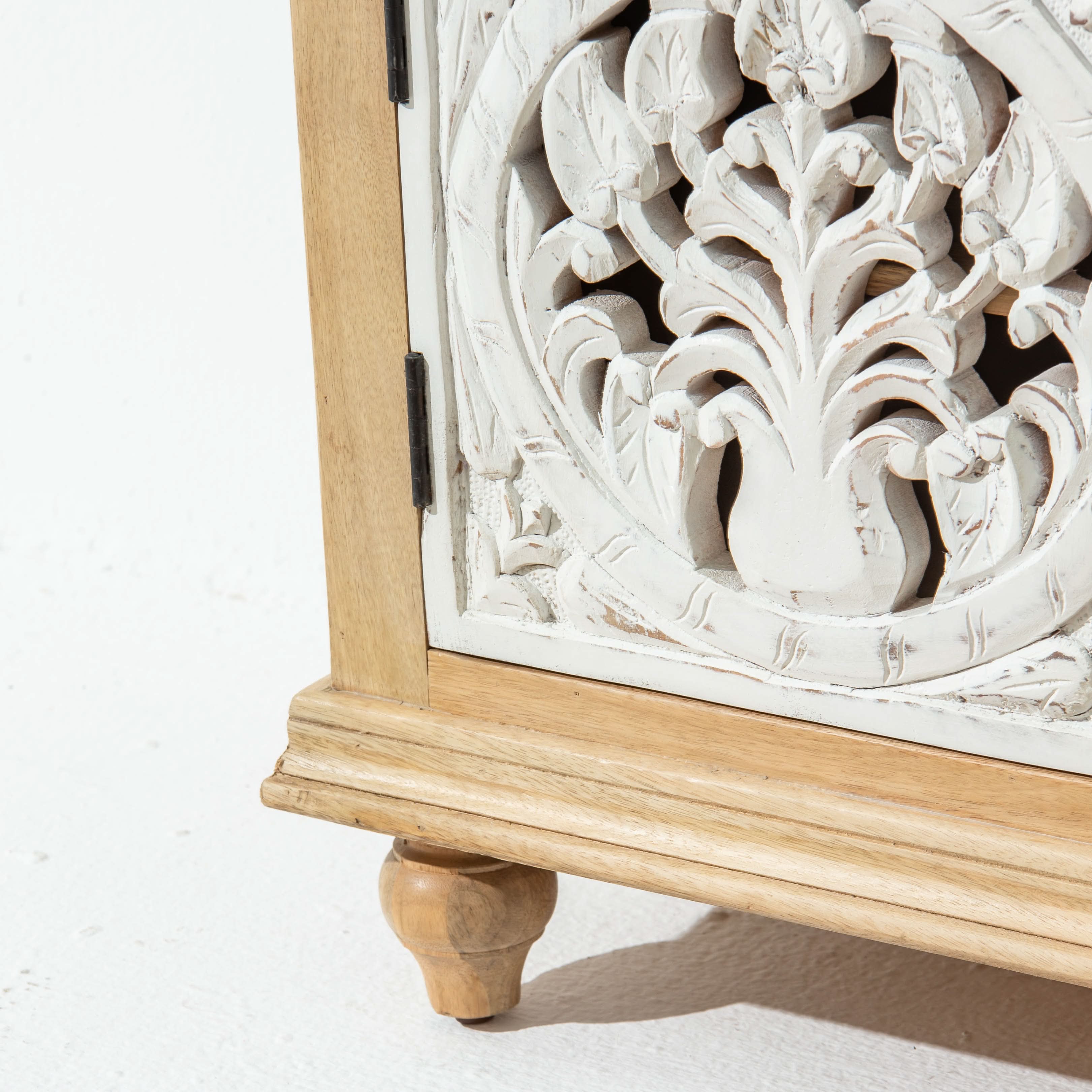 CALVIAN WOODEN CARVING TV STAND - Art and craft furniture
