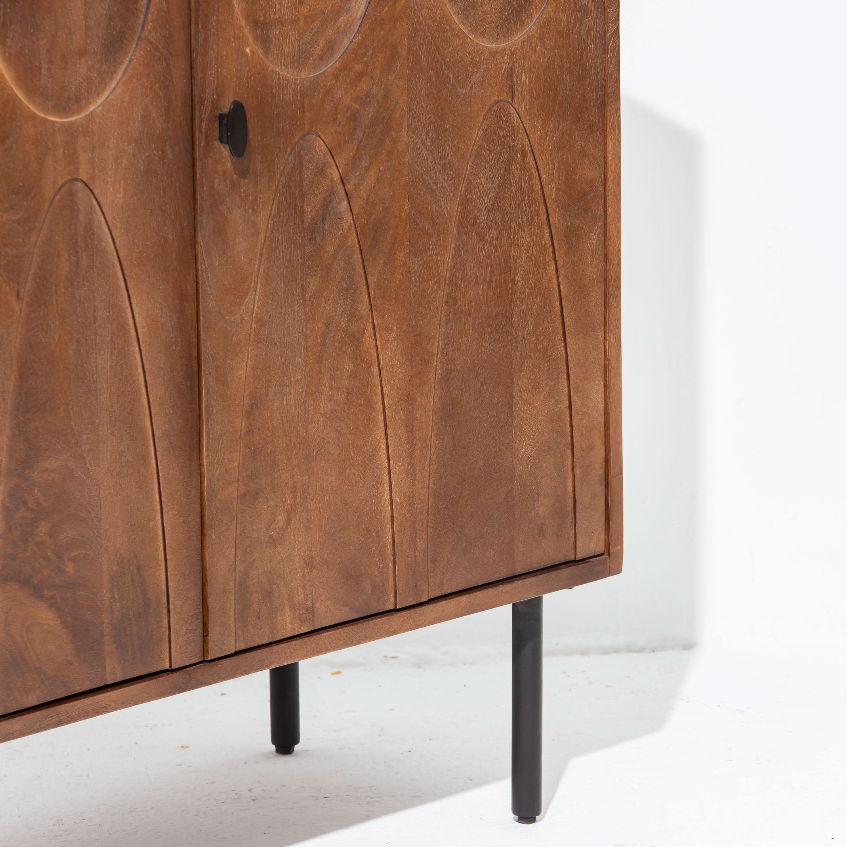 VERVE WOODEN THREE DOOR SIDEBOARD - Art and craft furniture