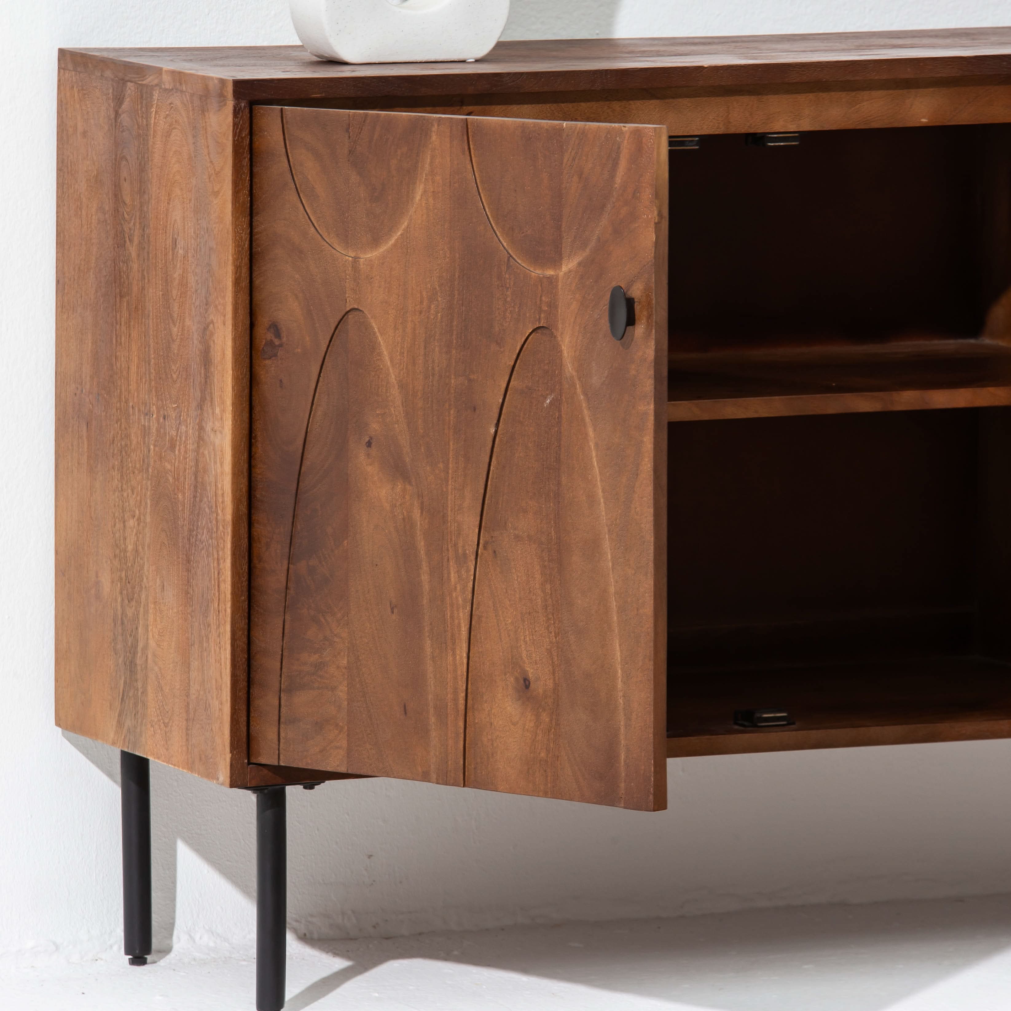 VERVE WOODEN THREE DOOR SIDEBOARD - Art and craft furniture
