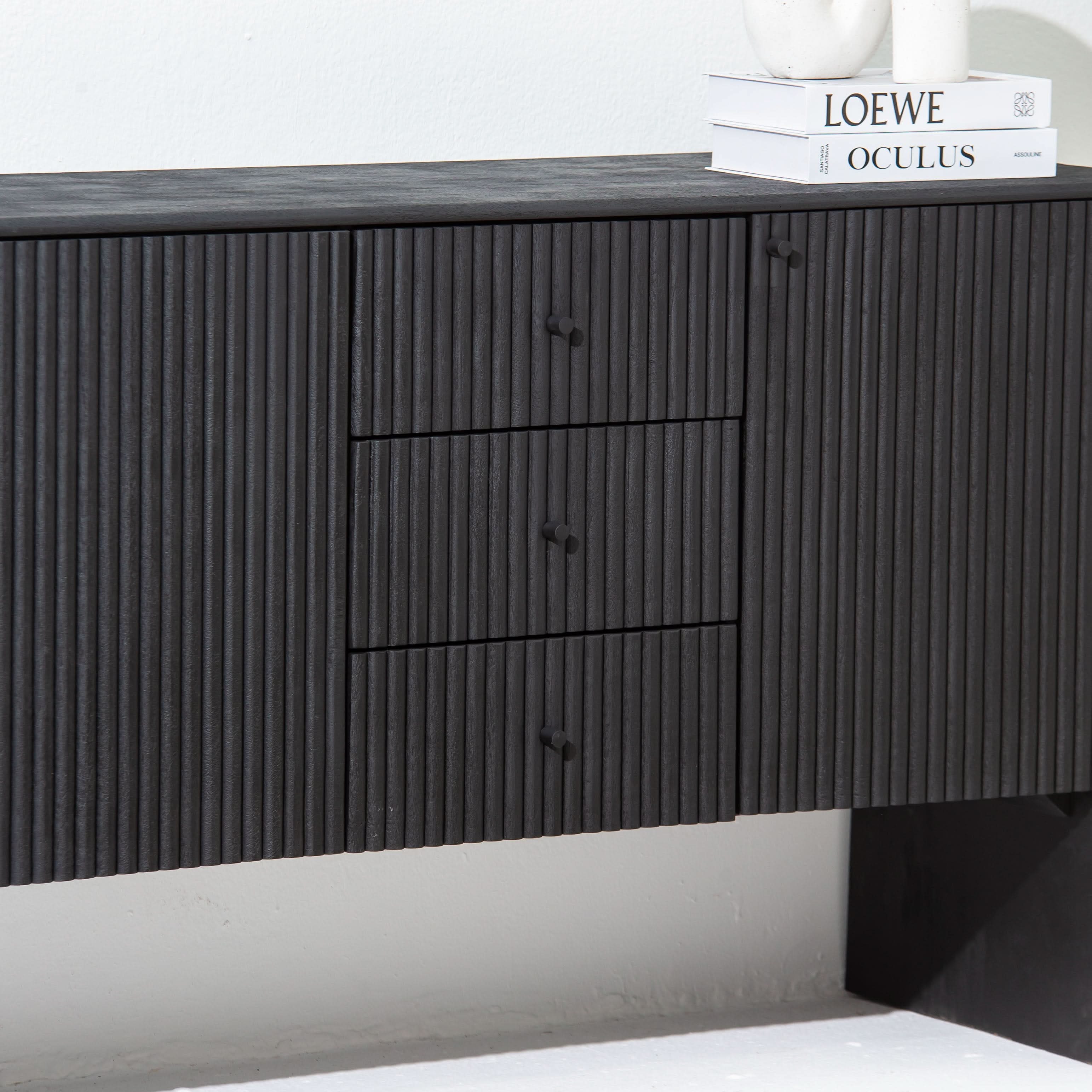VALENCIA THREE DRAWER THREE DOOR SIDEBOARD - Art and craft furniture