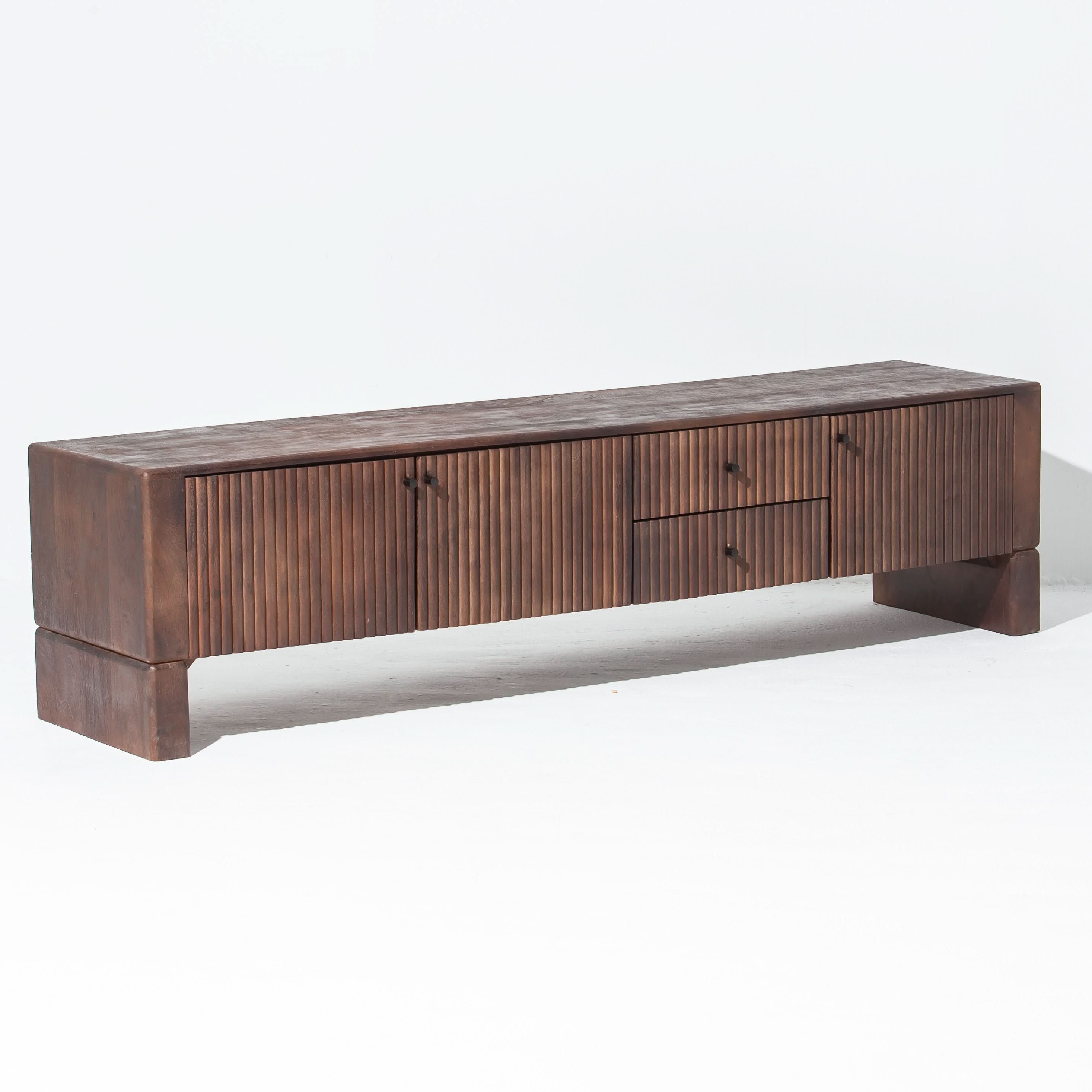 VALENCIA TWO DRAWER THREE DOOR TV STAND - Art and craft furniture