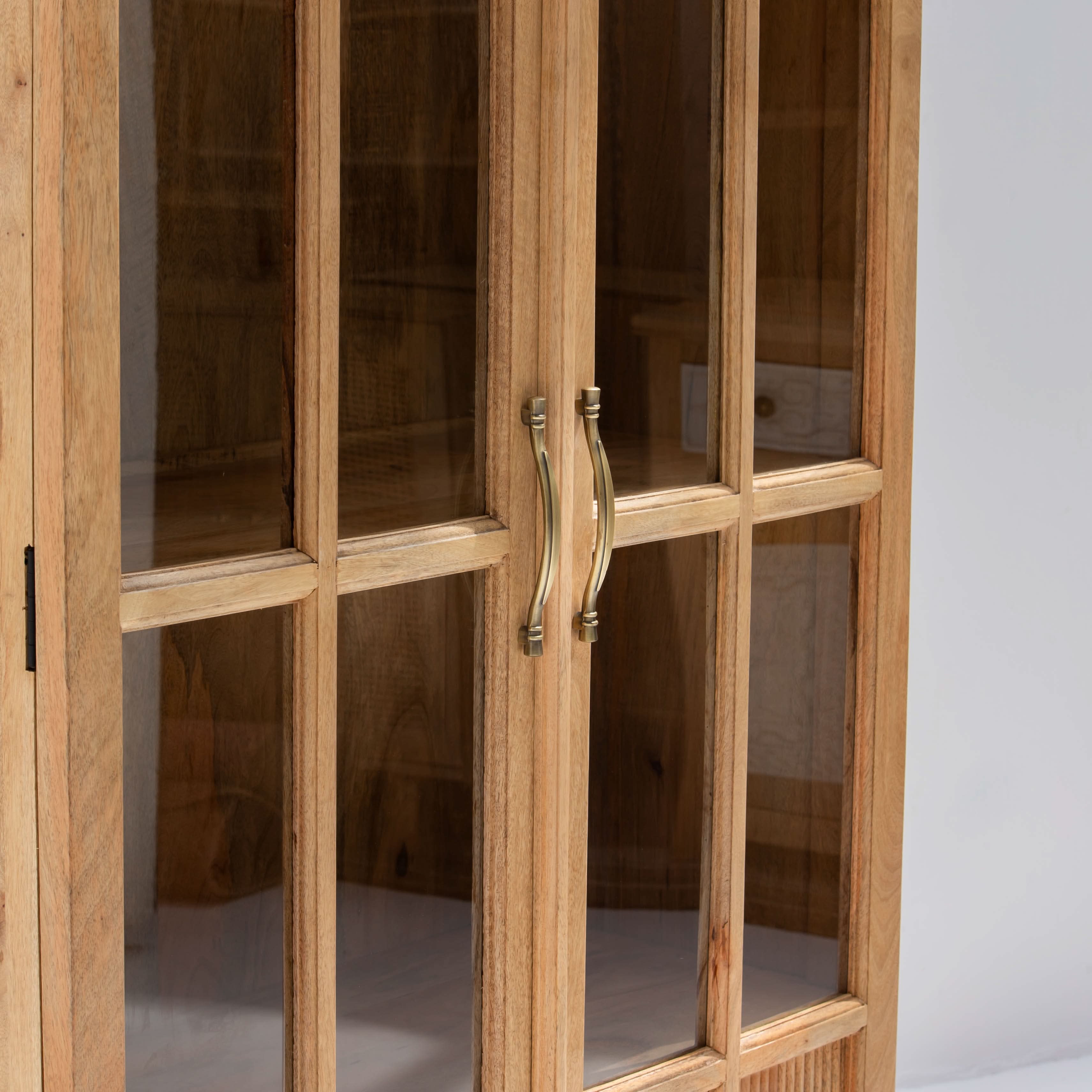 LUWIN WOODEN GLASS CABINET - Art and craft furniture
