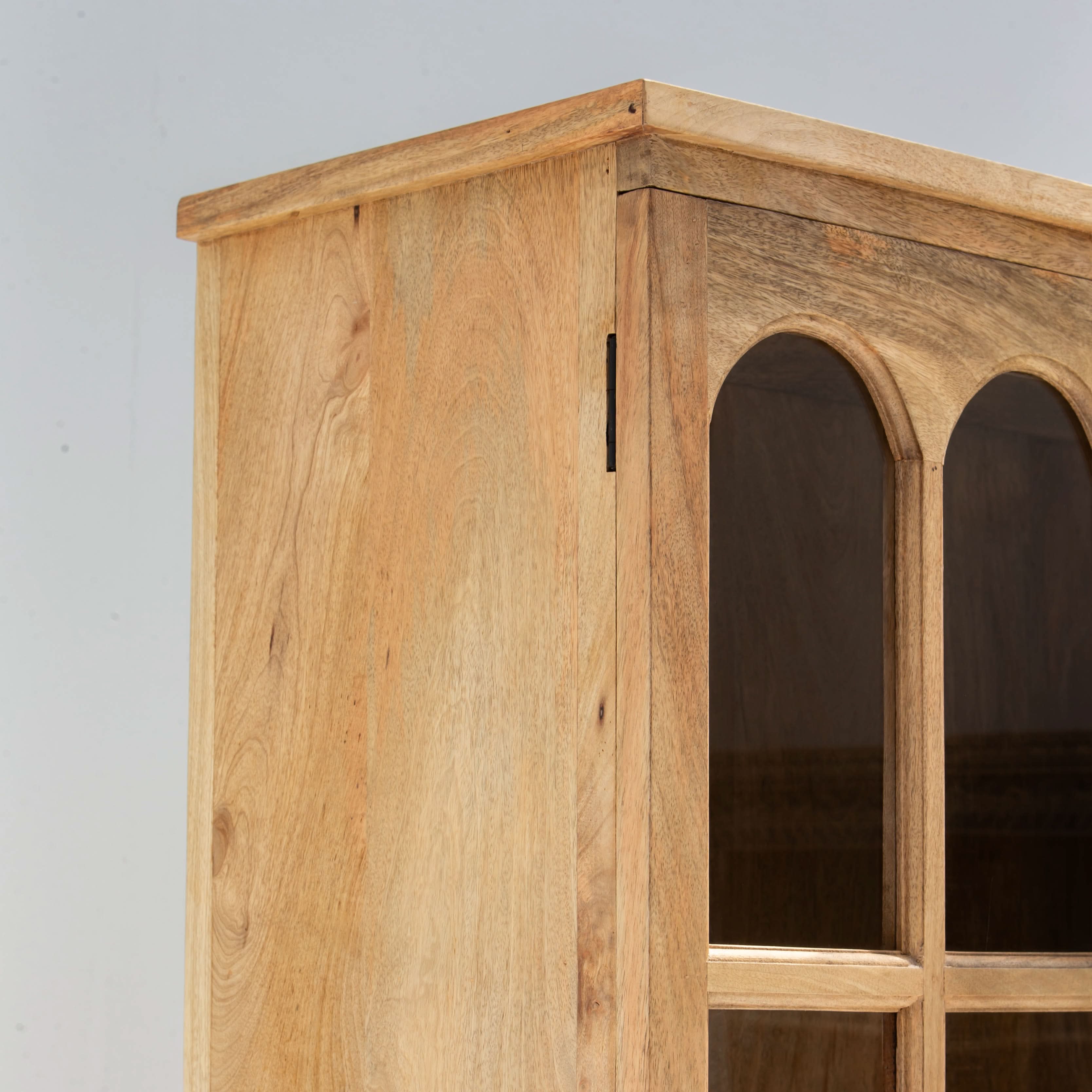 LUWIN WOODEN GLASS CABINET - Art and craft furniture