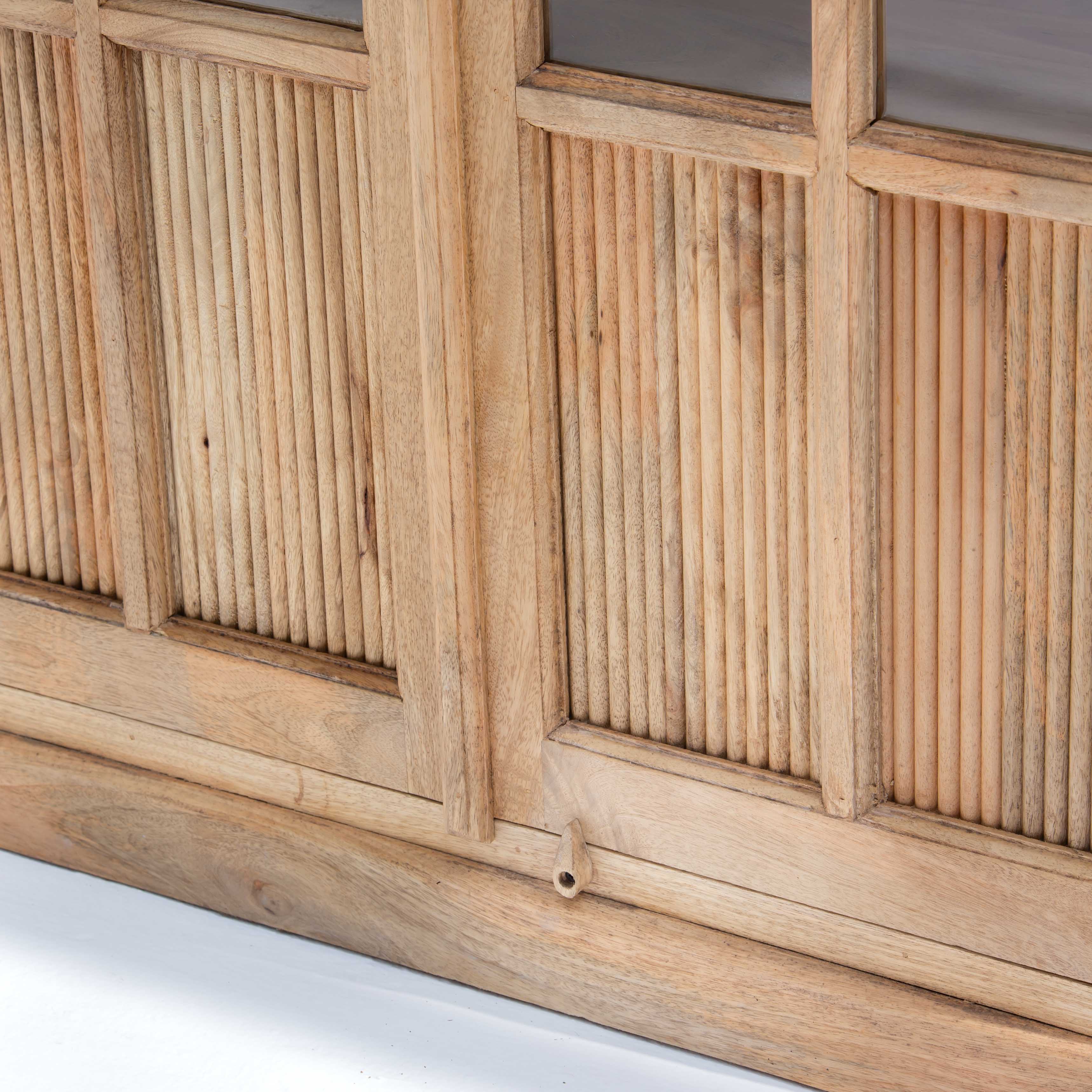 LUWIN WOODEN GLASS CABINET - Art and craft furniture