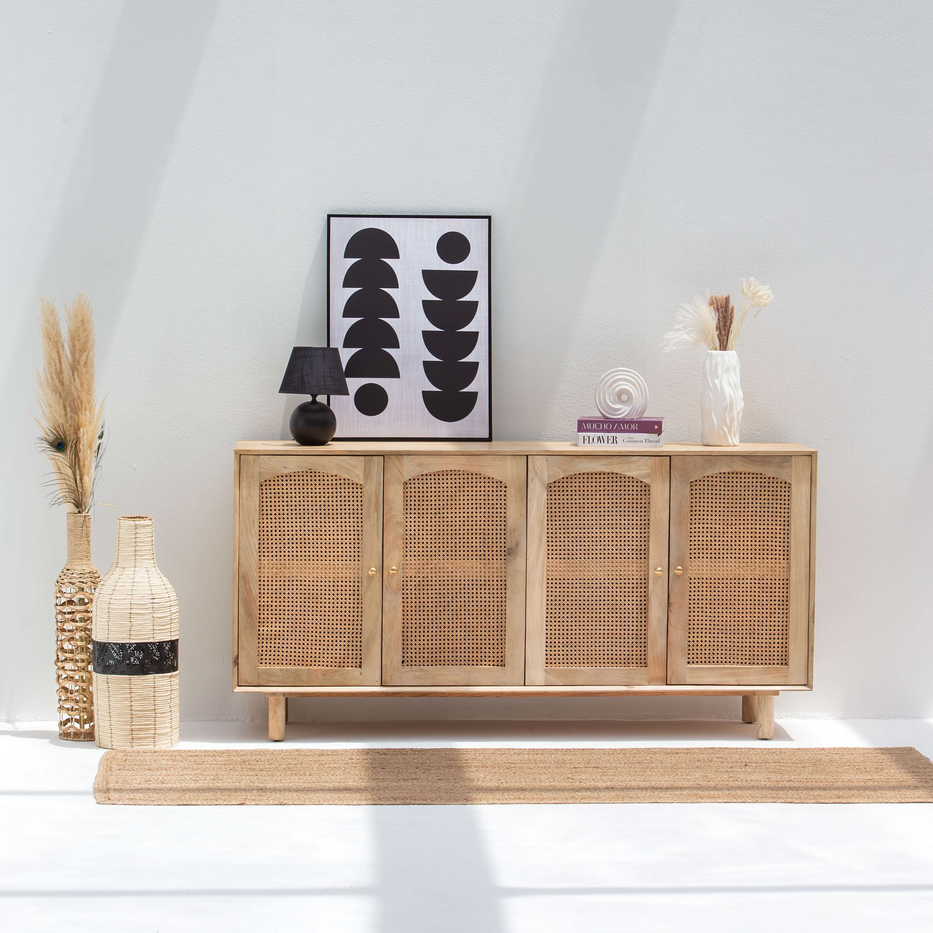 CANOVA RATTAN FOUR DOOR SIDEBOARD - Art and craft furniture