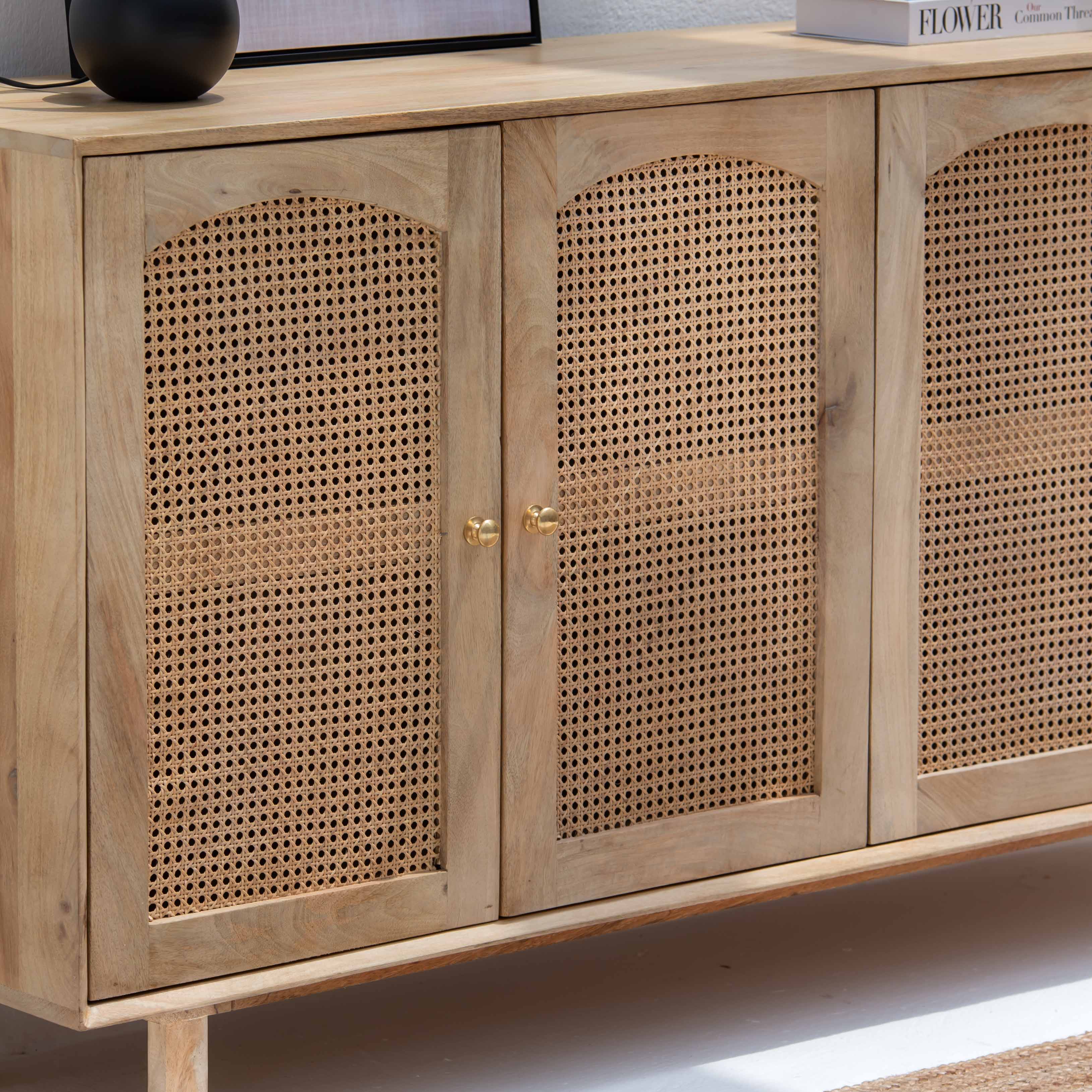 CANOVA RATTAN FOUR DOOR SIDEBOARD - Art and craft furniture