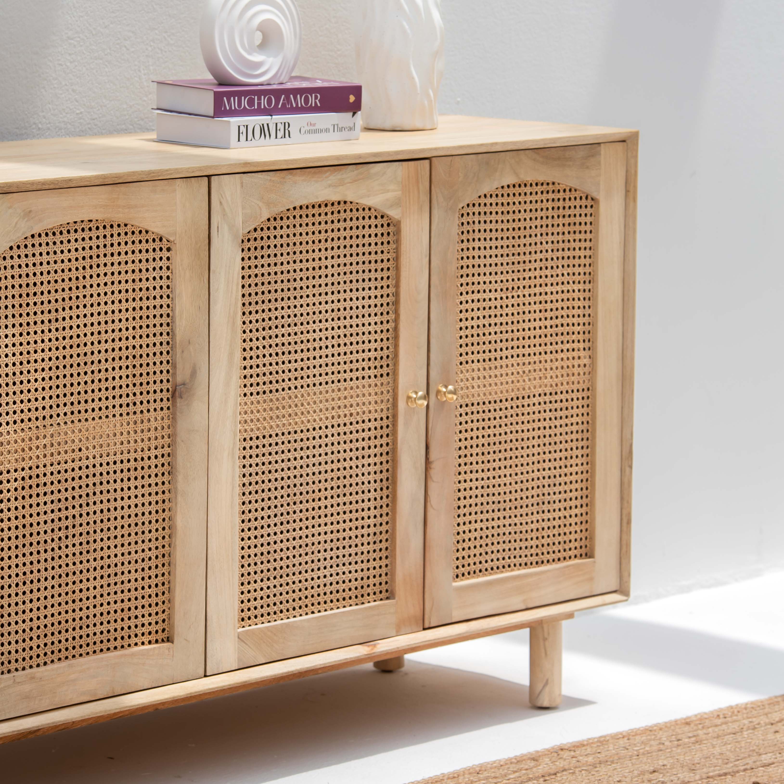 CANOVA RATTAN FOUR DOOR SIDEBOARD - Art and craft furniture