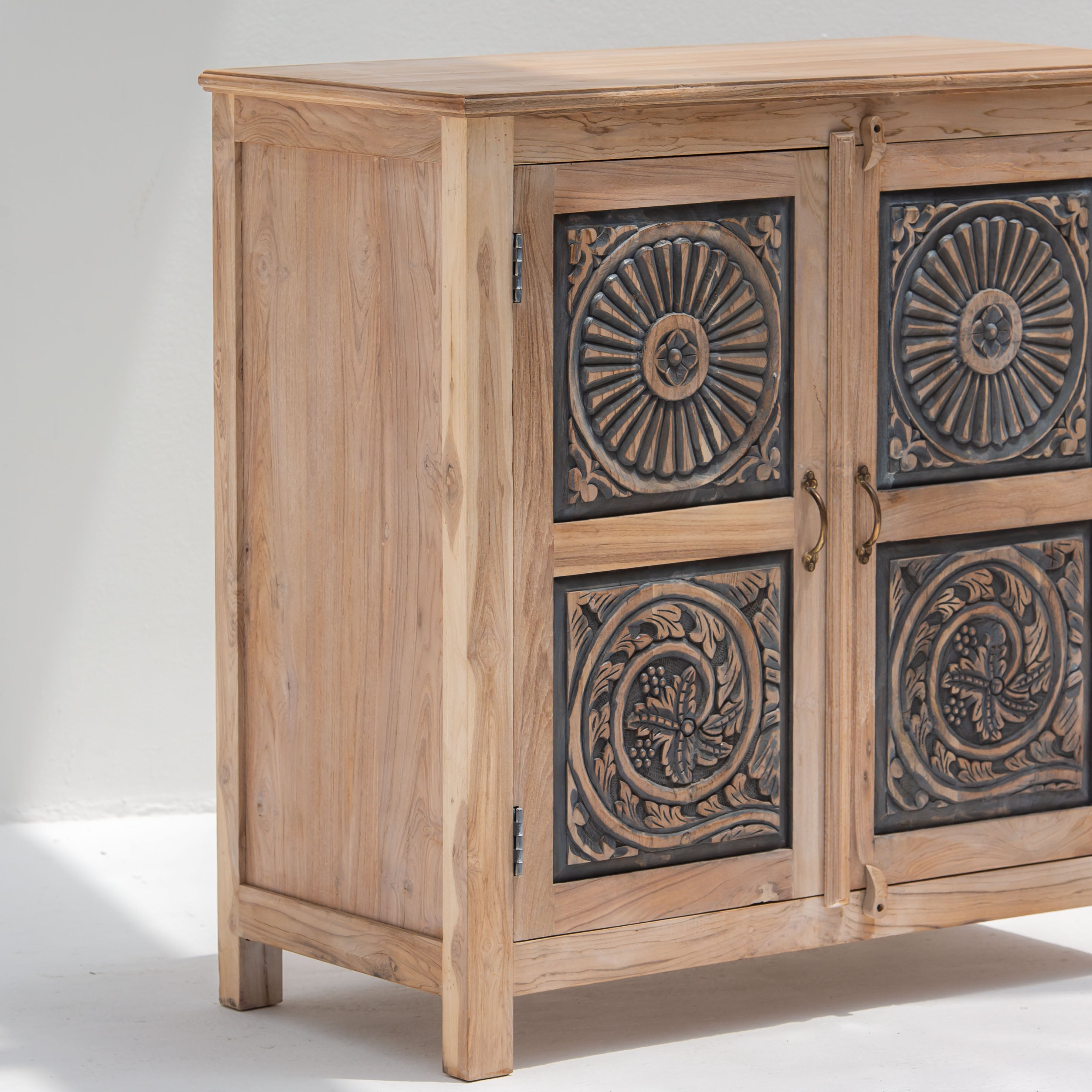 CHARLORE WOODEN TWO DOOR SIDEBOARD - Art and craft furniture