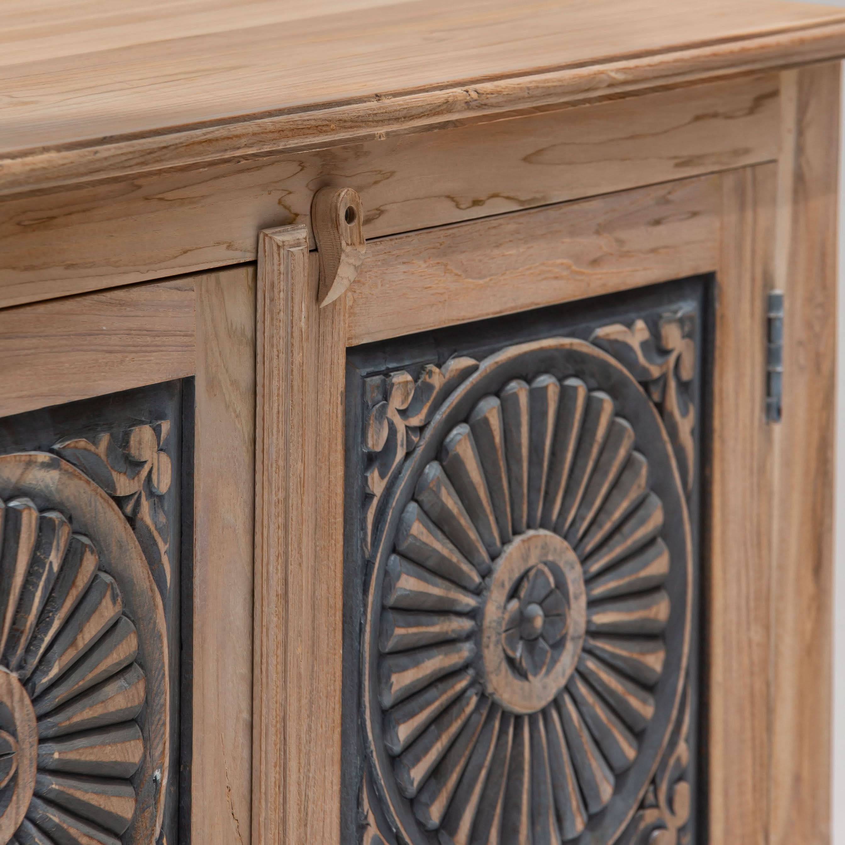 CHARLORE WOODEN TWO DOOR SIDEBOARD - Art and craft furniture
