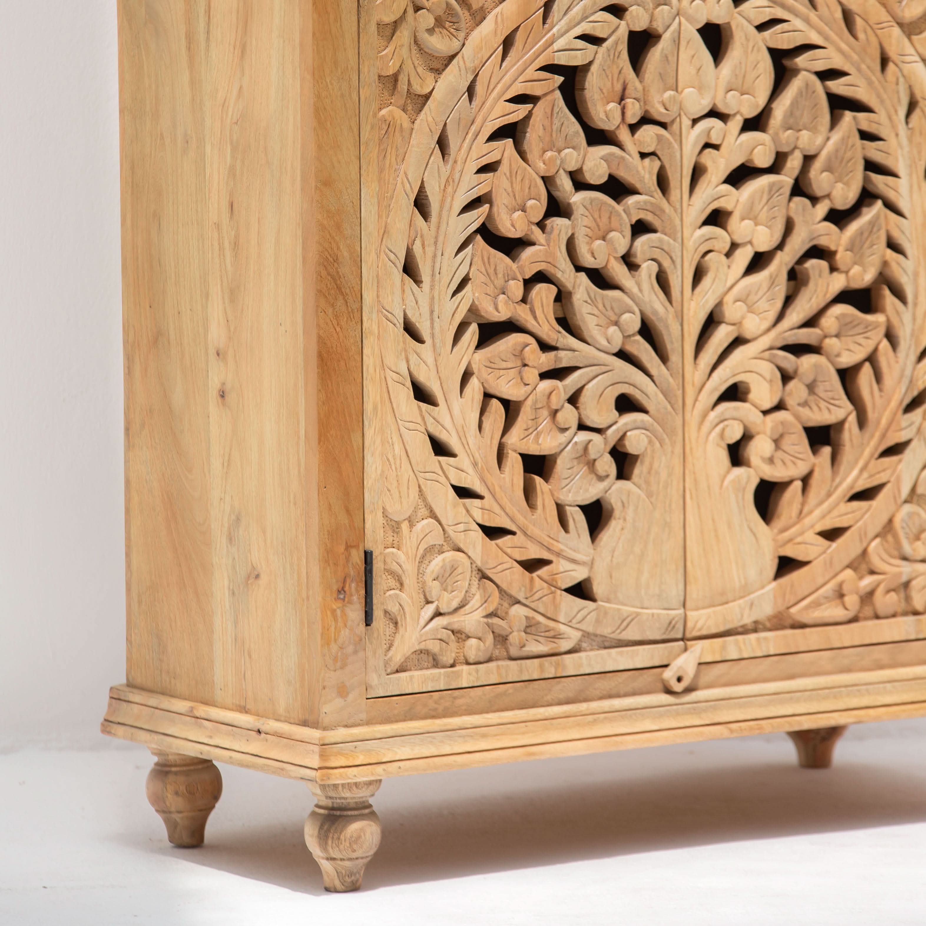 CALVIAN WOODEN CARVING CABINET - Art and craft furniture