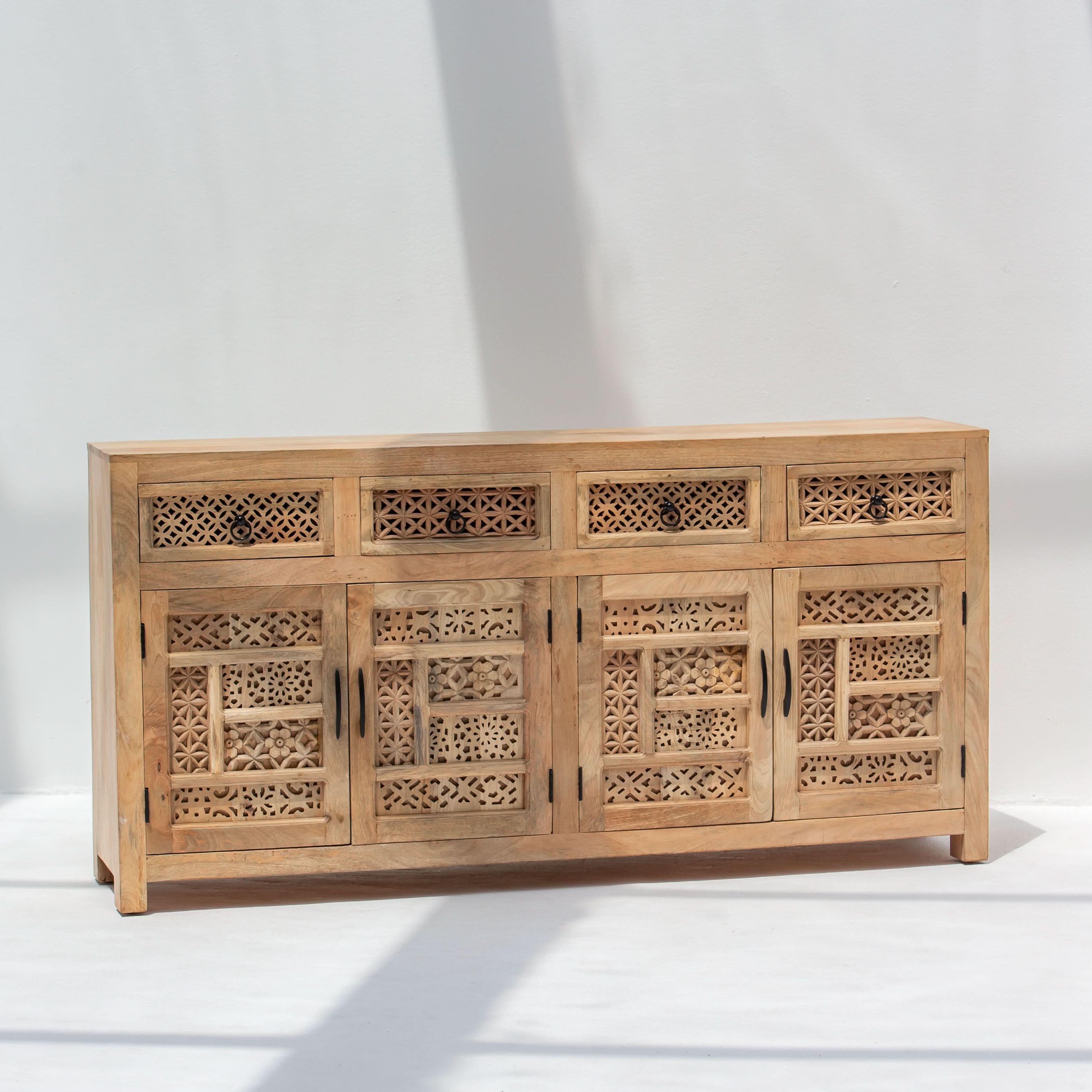 SIERRA WOODEN FOUR DOOR SIDEBOARD - Art and craft furniture