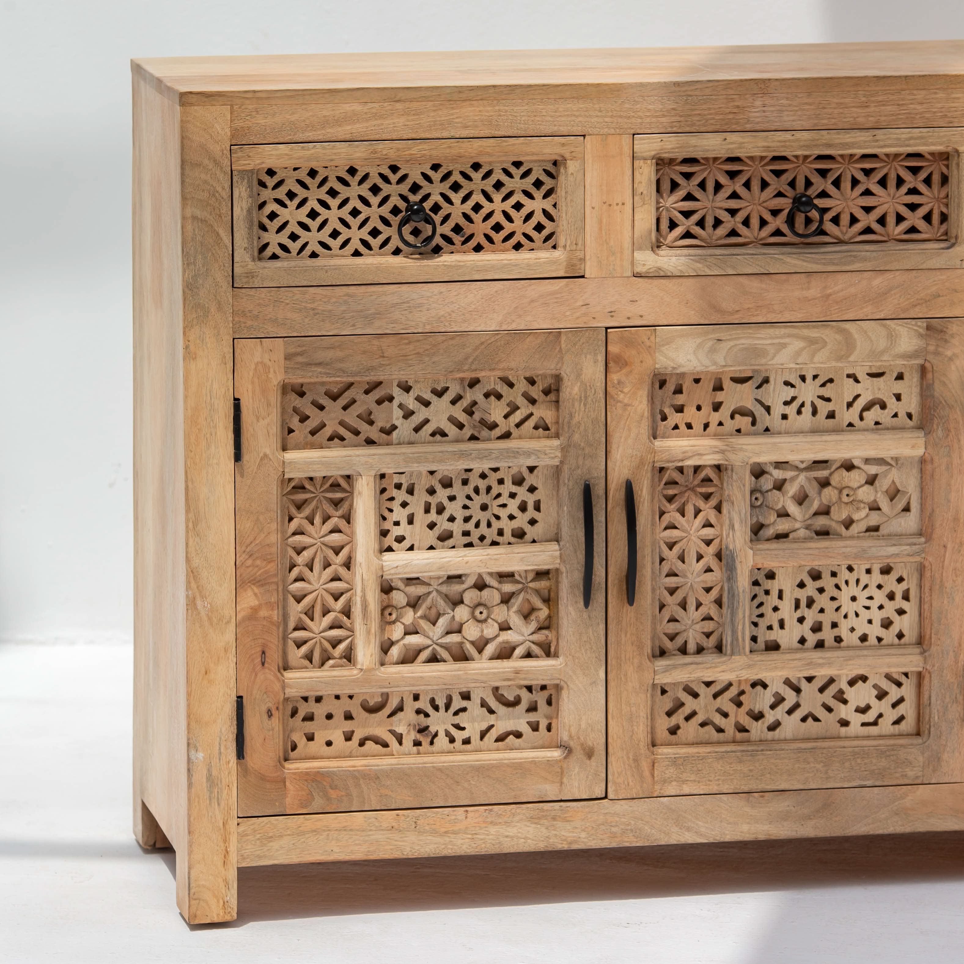 SIERRA WOODEN FOUR DOOR SIDEBOARD - Art and craft furniture